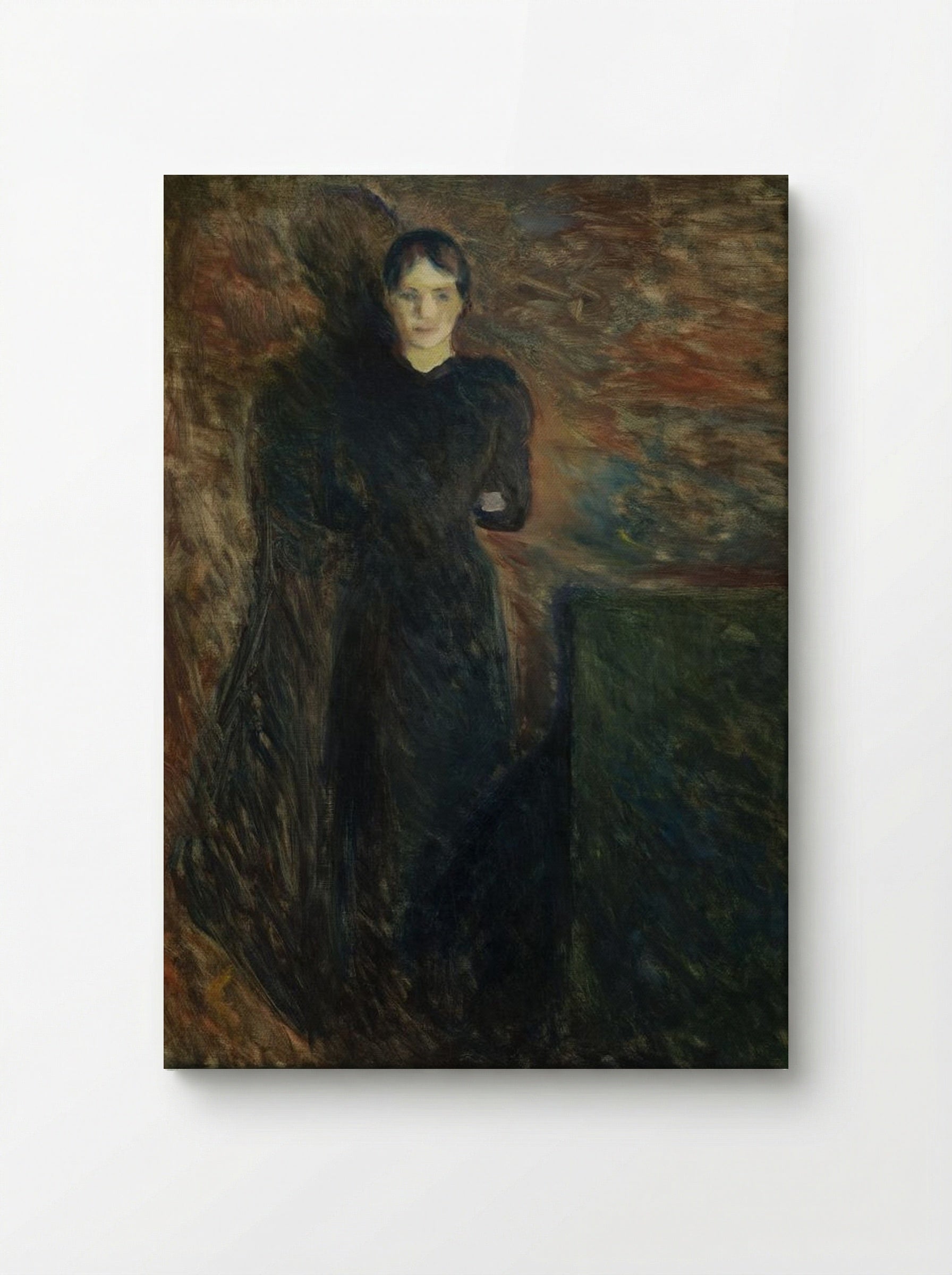 Lady in Black - Edvard Munch - Canvas