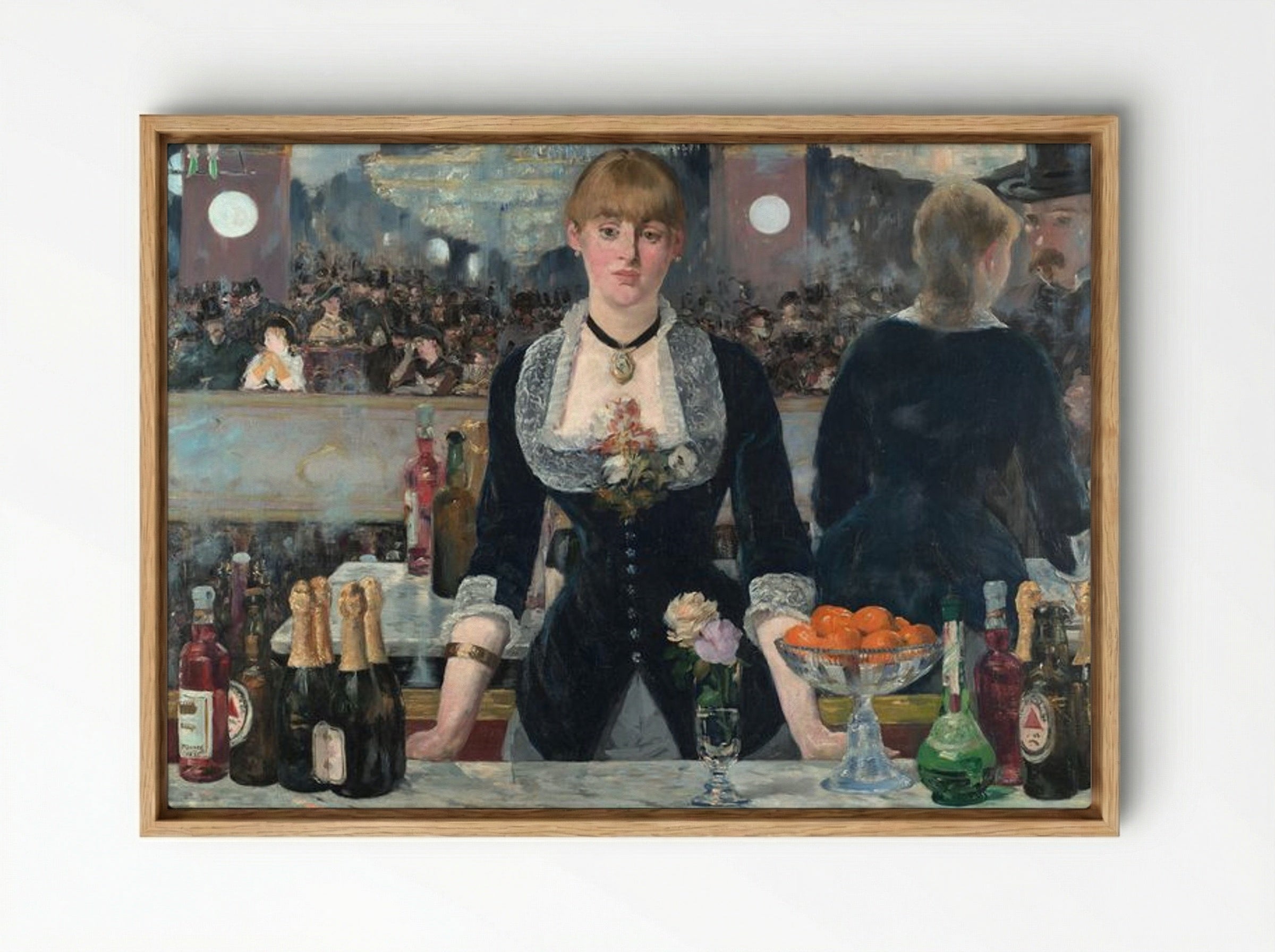 A Bar at the Folies-Bergère - Édouard Manet - Framed Canvas Wood