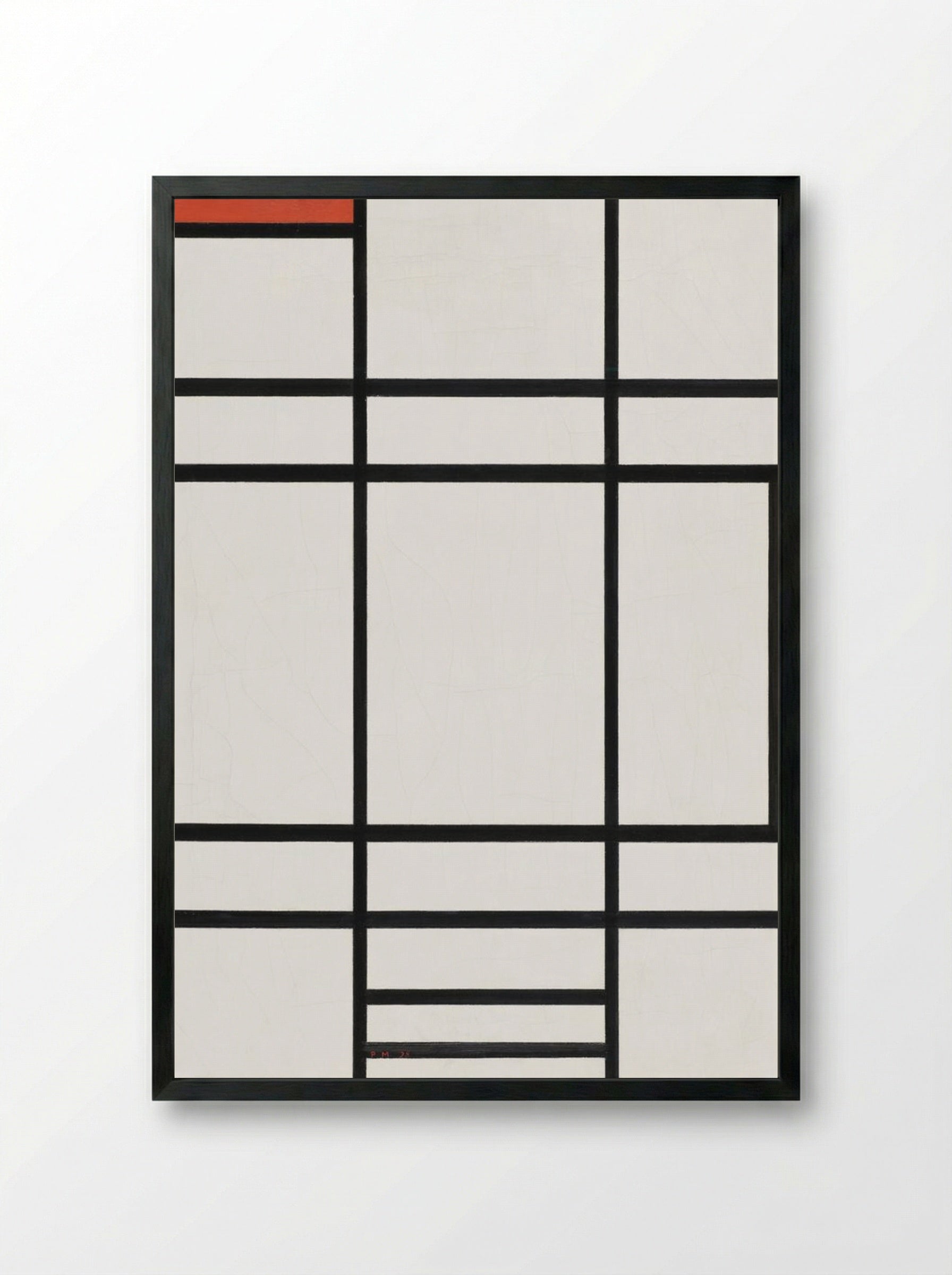 Composition with Red, Yellow and Blue - Piet Mondrian - Framed Print Black