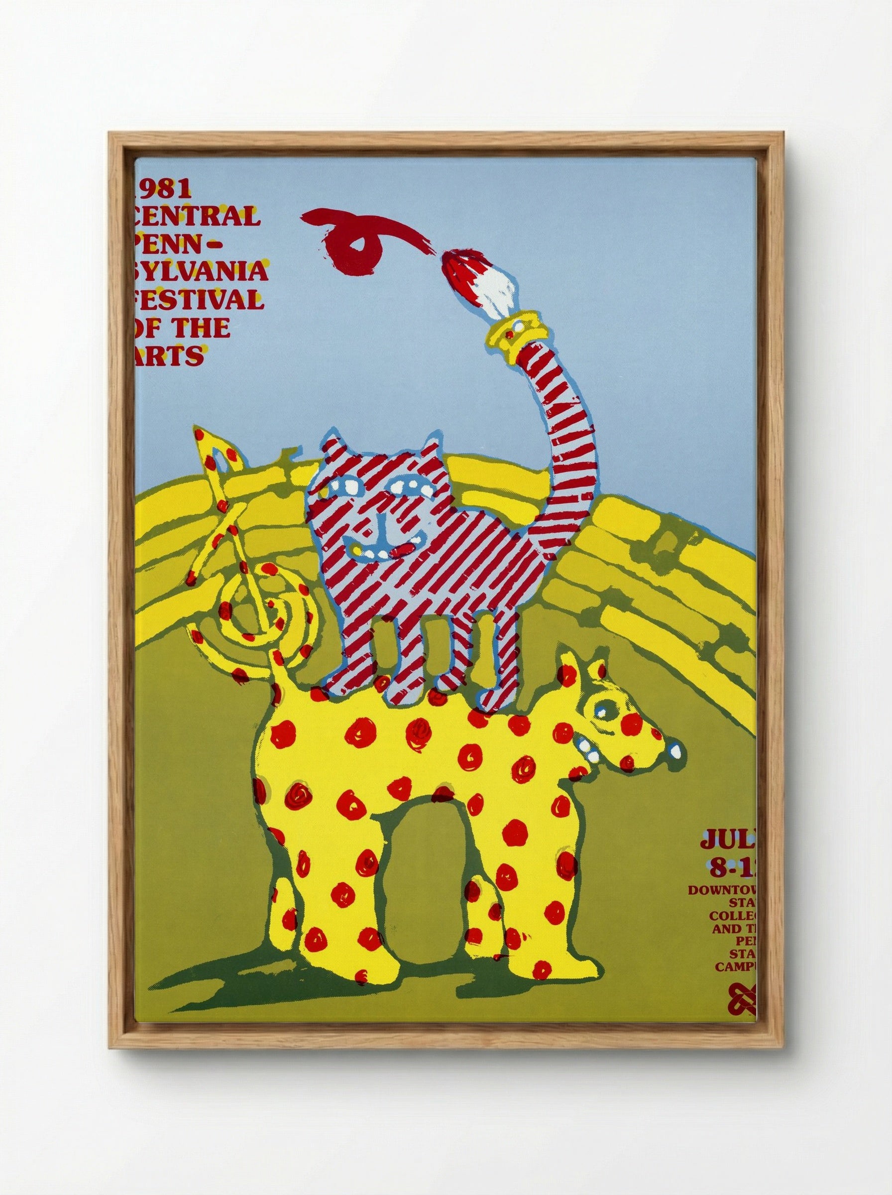 1981 Central Pennsylvania Festival of the Arts Poster - Larry Scharmett - Framed Canvas Wood