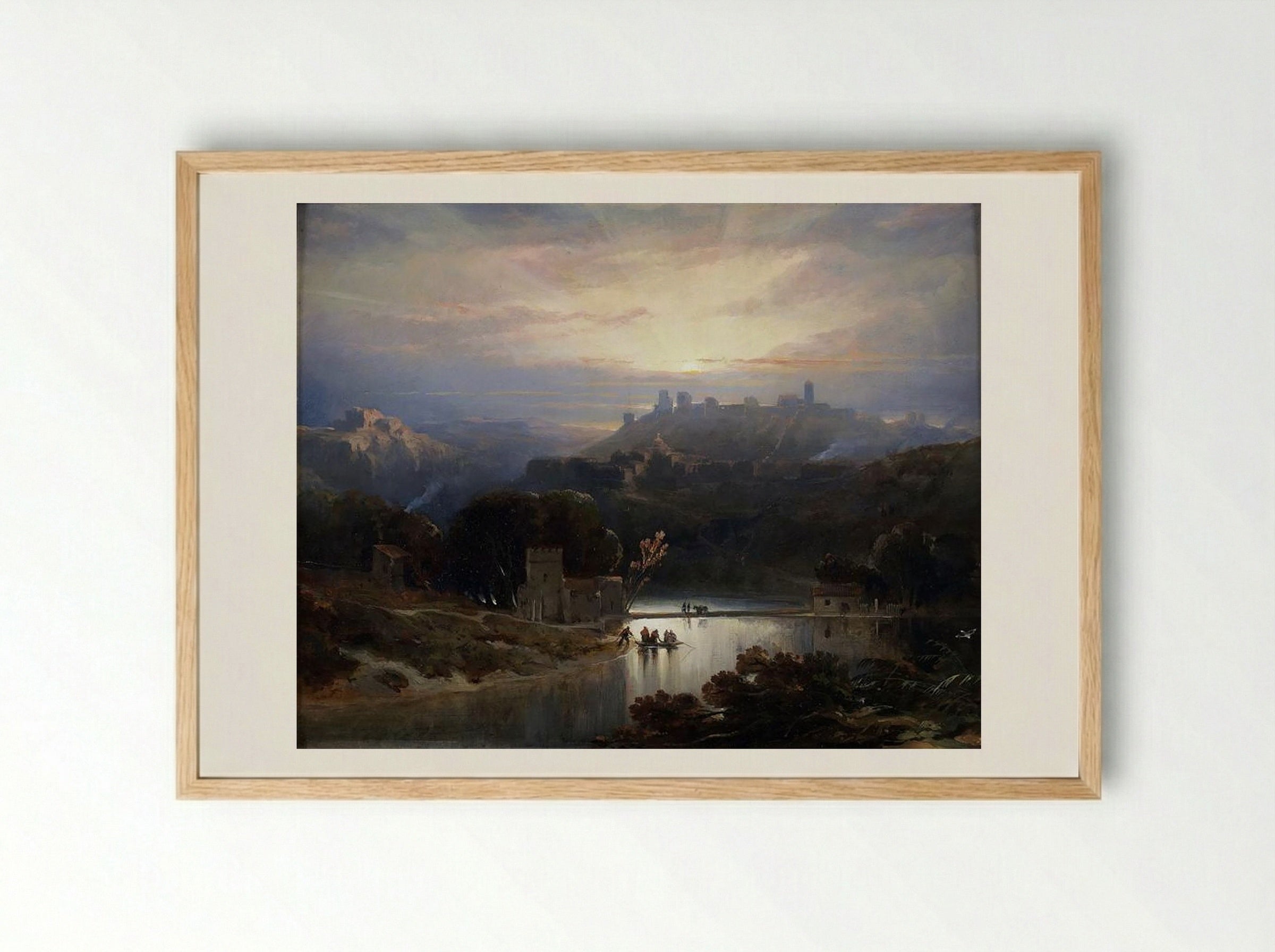 The Castle of Alcalá de Guadaíra - David Roberts - Framed Print Wood