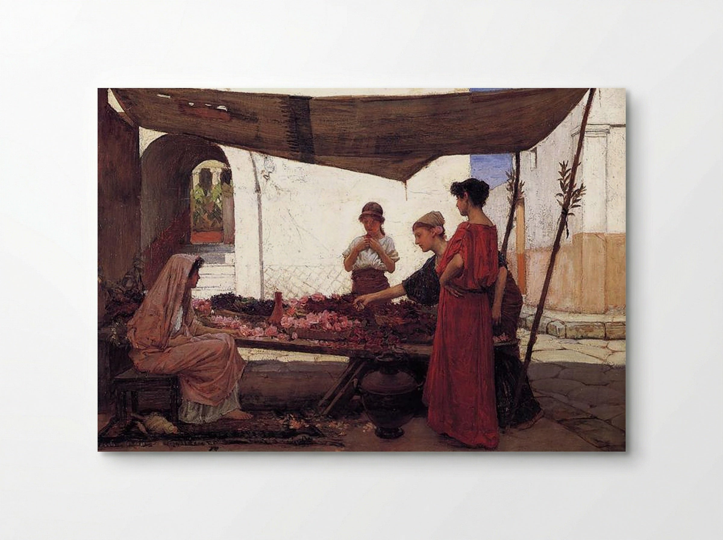 A Flower Stall - John William Waterhouse - Poster
