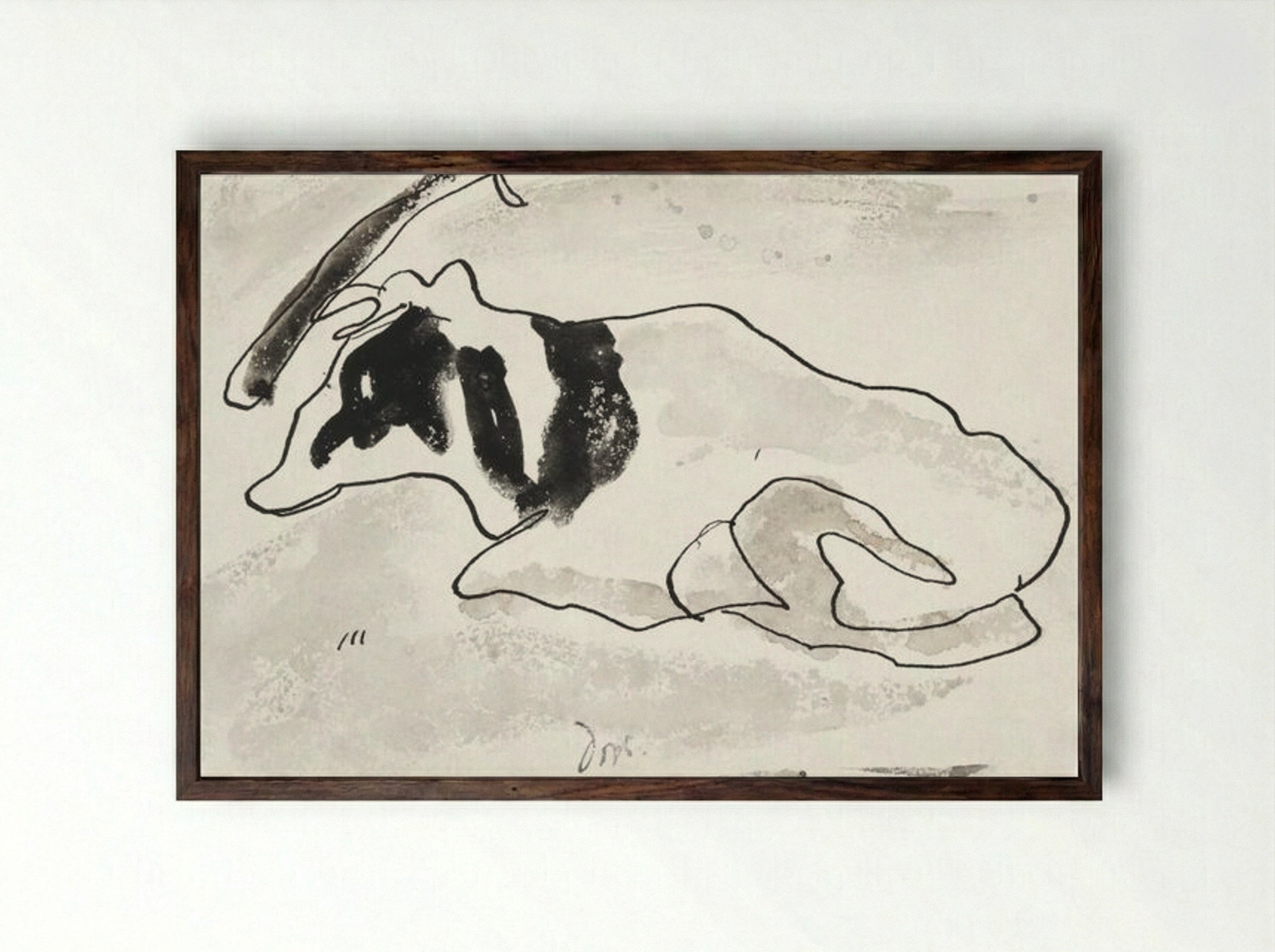Cow II - Arthur Dove - Framed Print Dark Wood