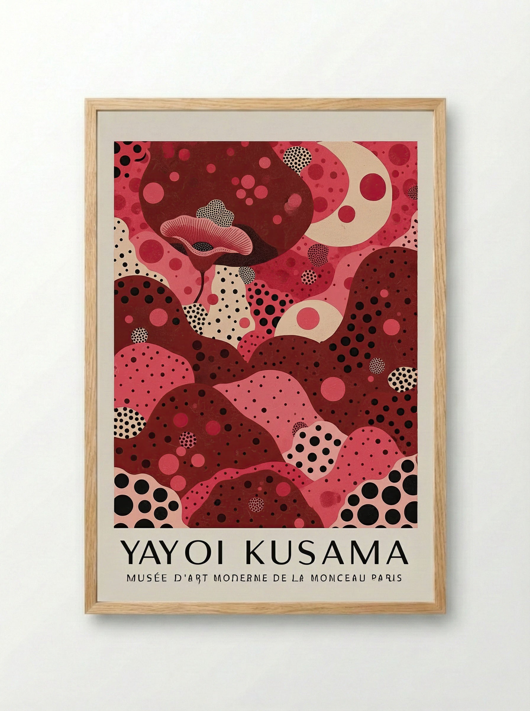 Polka Dot Dreamscape - Yayoi Kusama - Framed Print Wood
