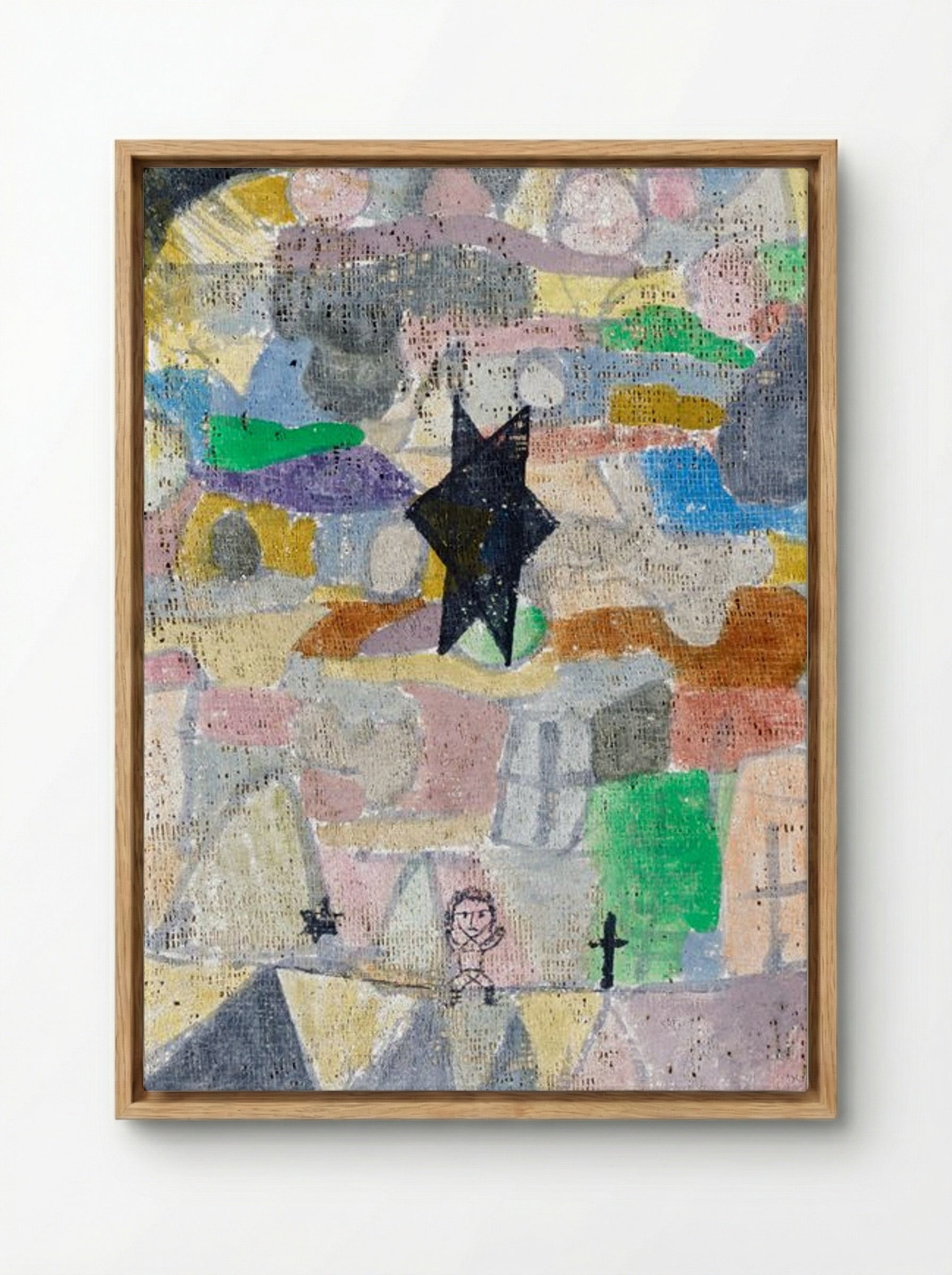 Under a Black Star - Paul Klee - Framed Canvas Wood