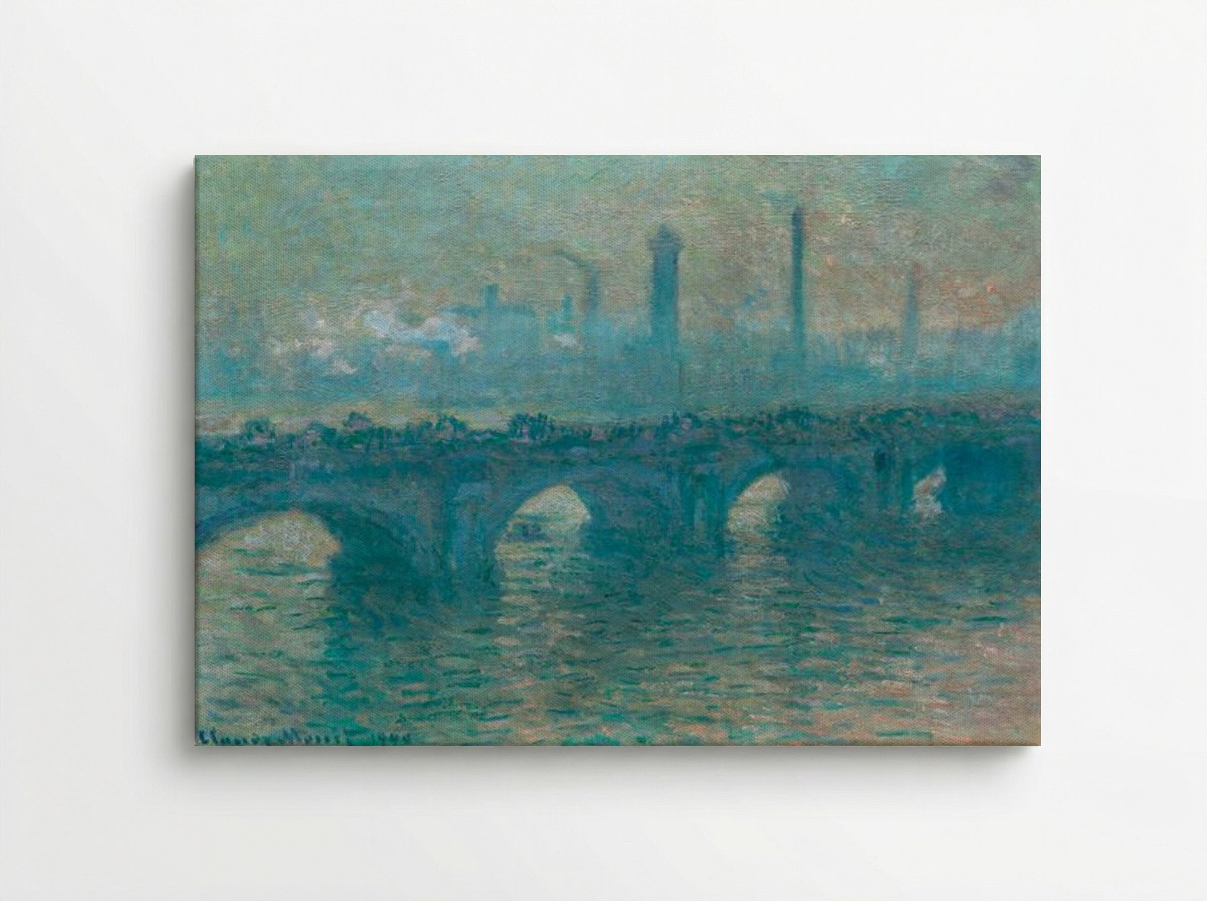 Waterloo Bridge, Grey Weather - Claude Monet - Canvas