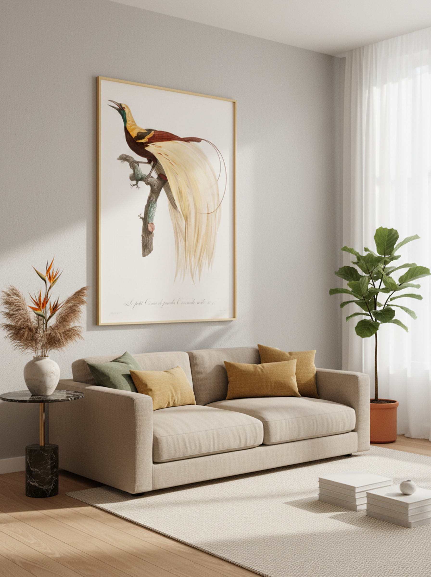 Young Emperor Bird-of-Paradise, Male - Jacques Barraband - Lifestyle