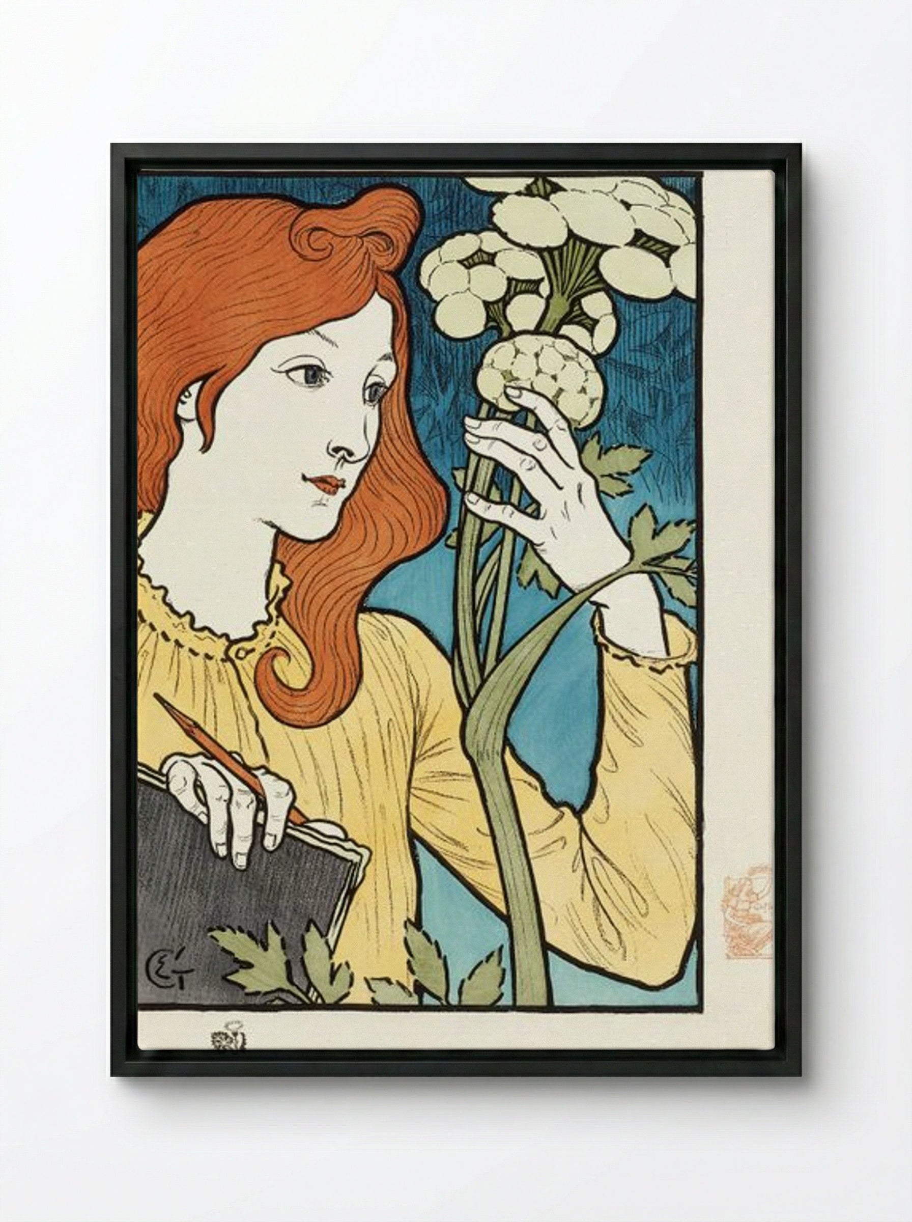 Salon des Cent, 1894 - Eugène Grasset - Framed Canvas Black