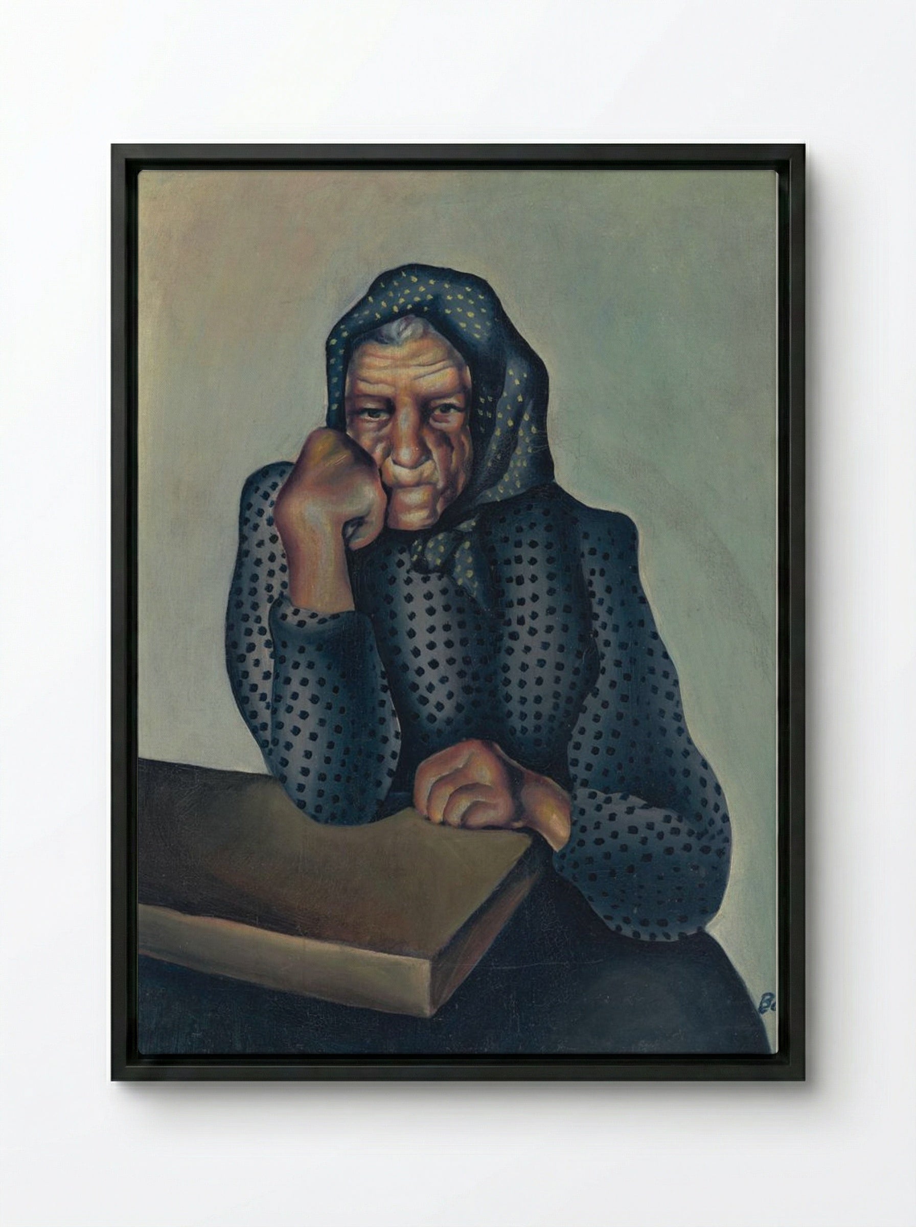Worry - Konstantin Bauer - Framed Canvas Black