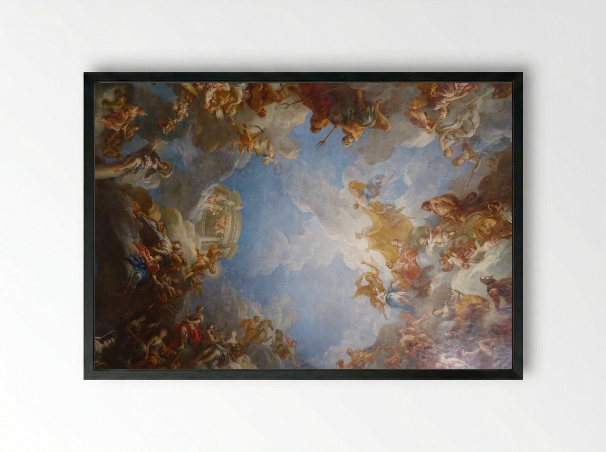 Apotheosis of Hercules - Giovanni Domenico Tiepolo - Framed Print Black
