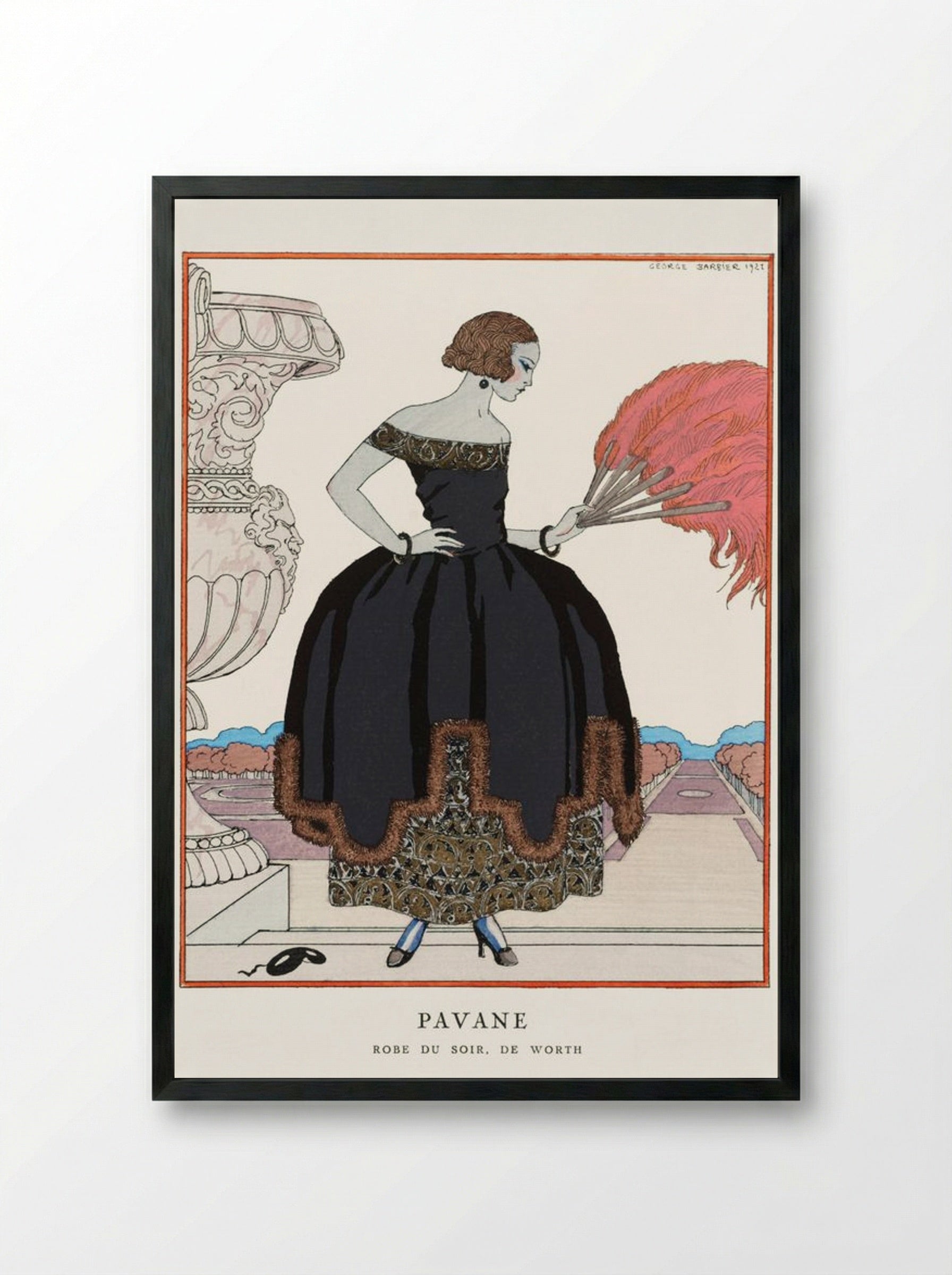 Pavane - George Barbier - Framed Print Black