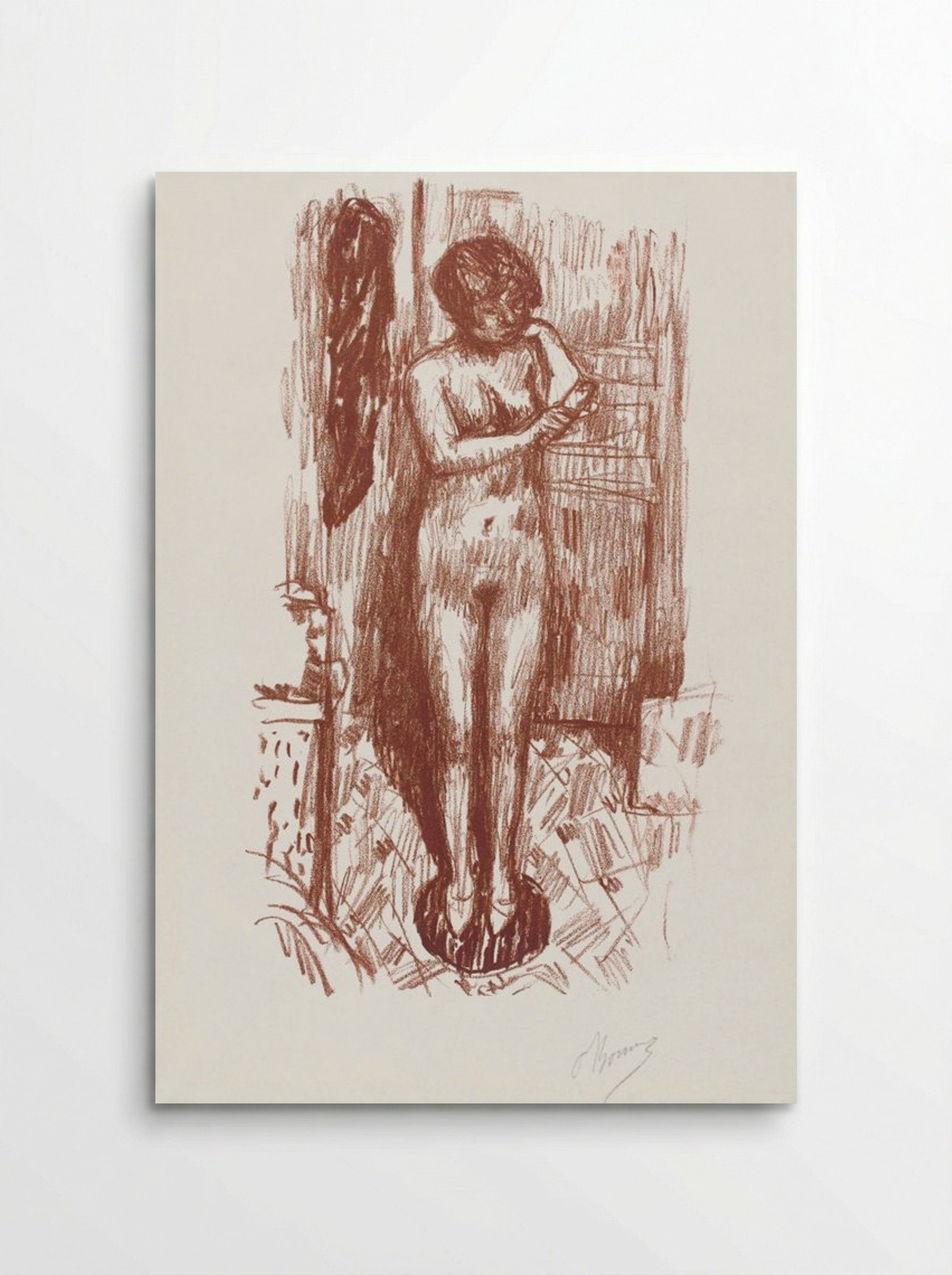 Standing Naked Woman Washing Herself - Pierre Bonnard - Poster
