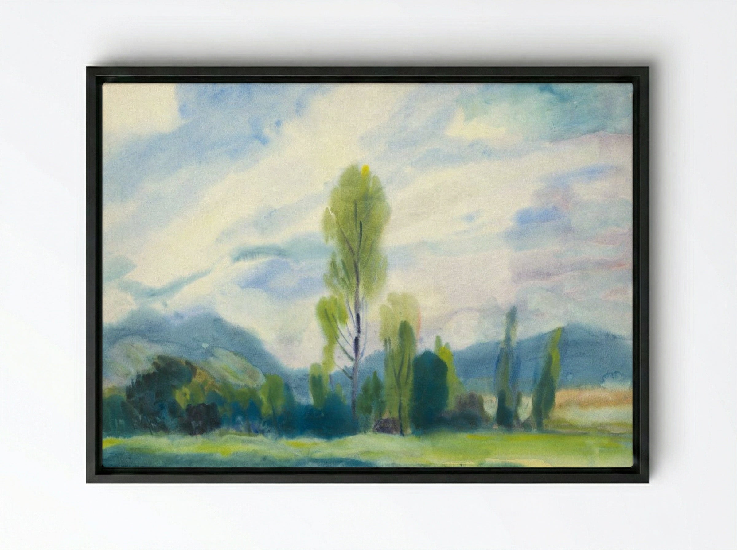 Landscape below the Low Tatras - Zolo Palugyay - Framed Canvas Black