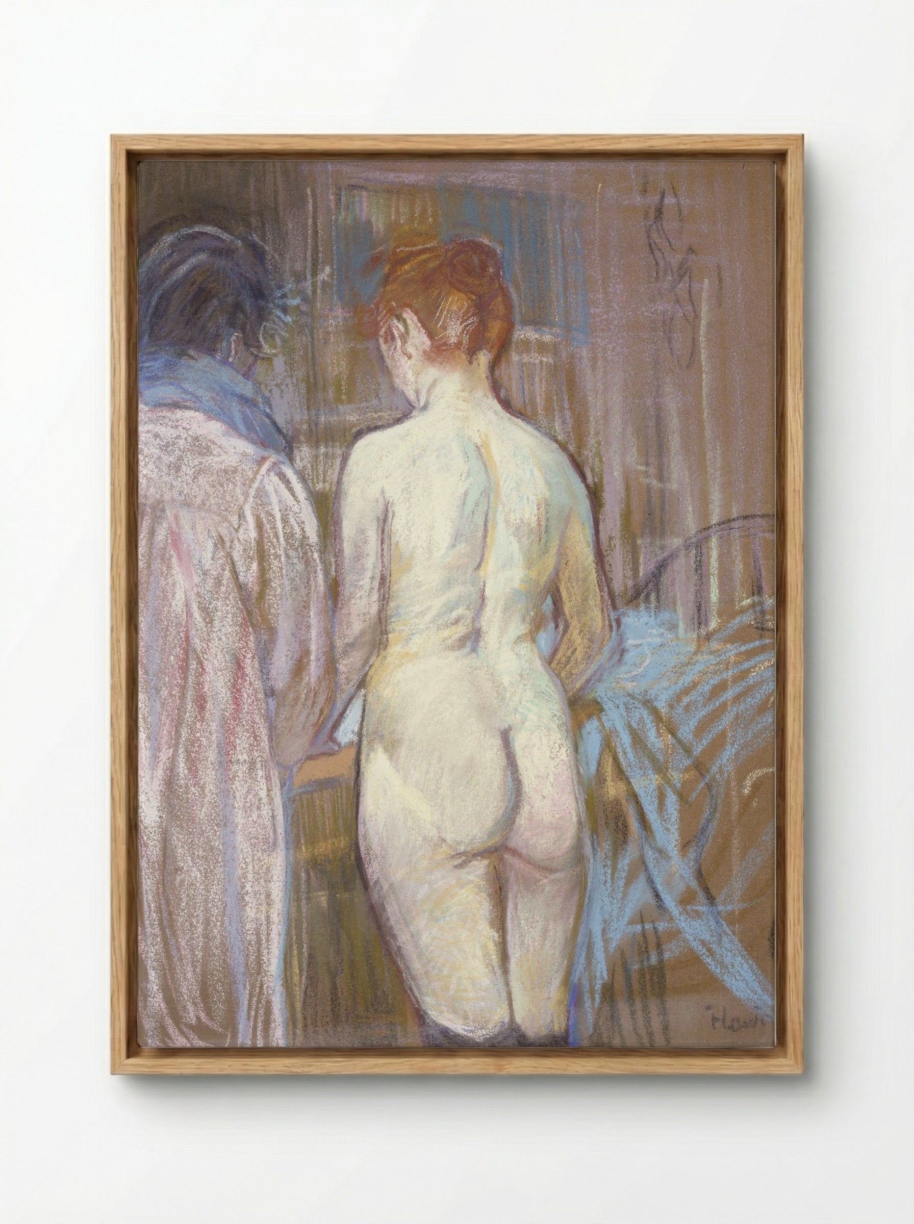 Prostitutes (Femmes de Maison) - Henri de Toulouse-Lautrec - Framed Canvas Wood