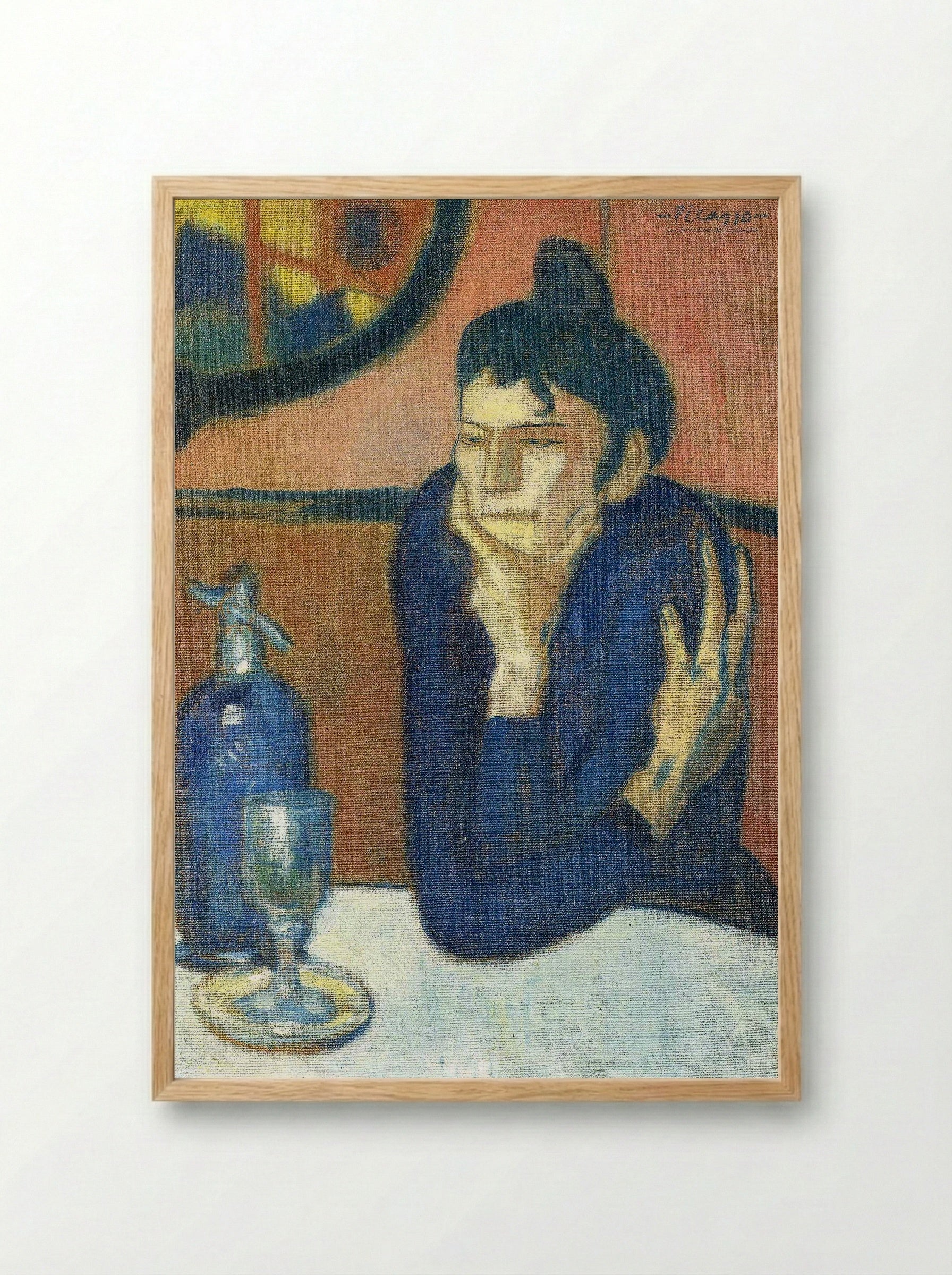 The Absinthe Drinker - Pablo Picasso - Framed Print Wood