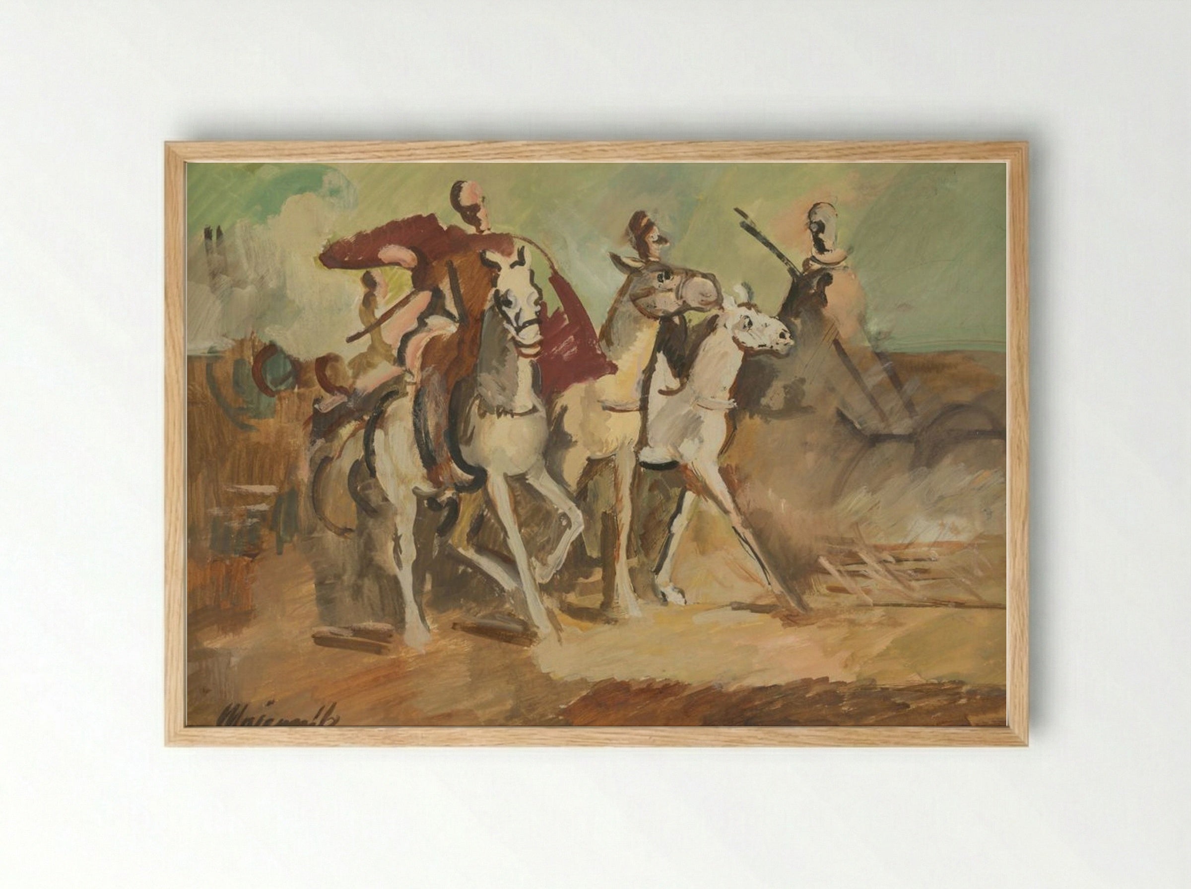 Horse Riders - Cyprián Majerník - Framed Print Wood