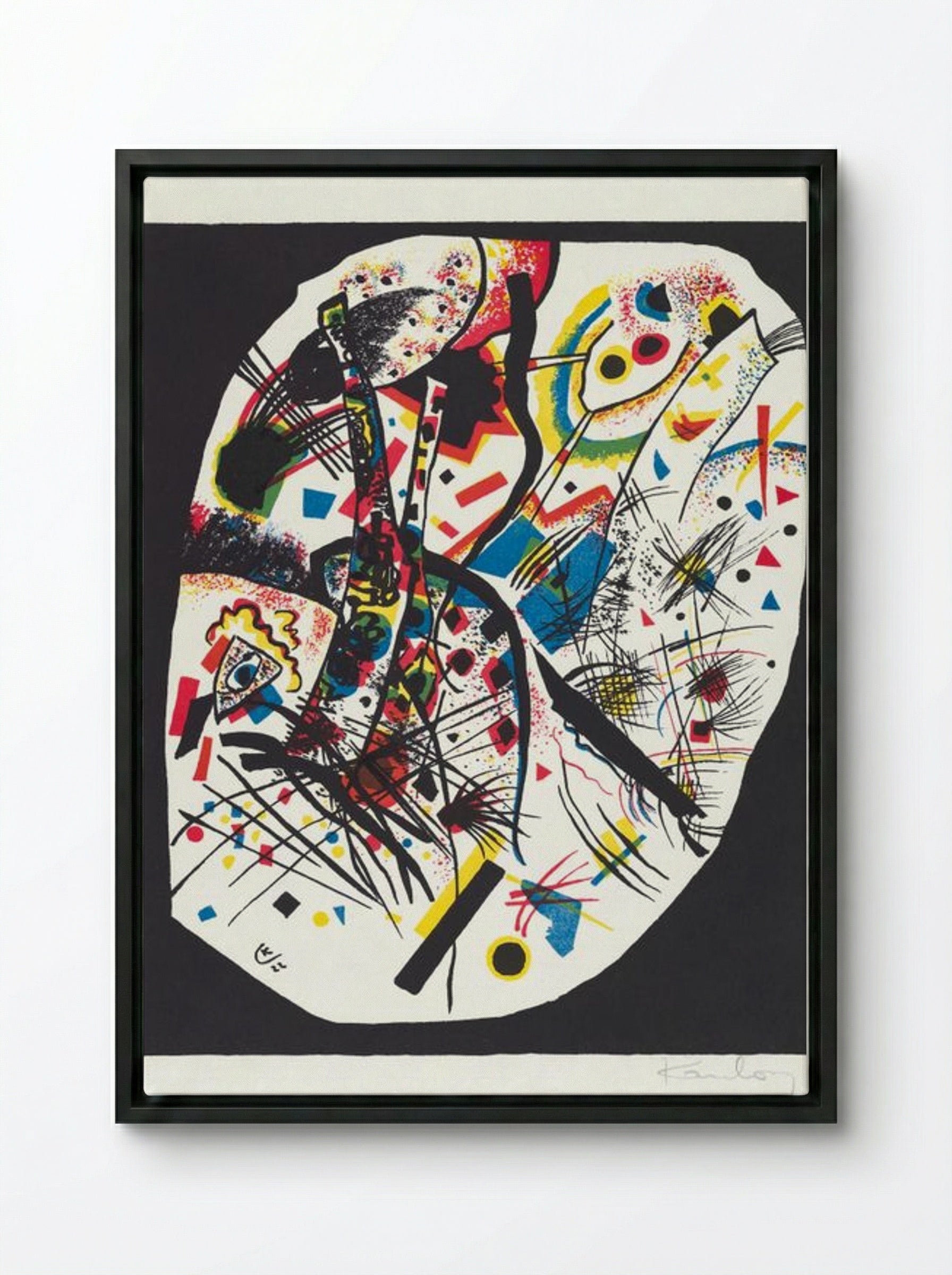 Kleine Welten III (Small Worlds III) - Wassily Kandinsky - Framed Canvas Black