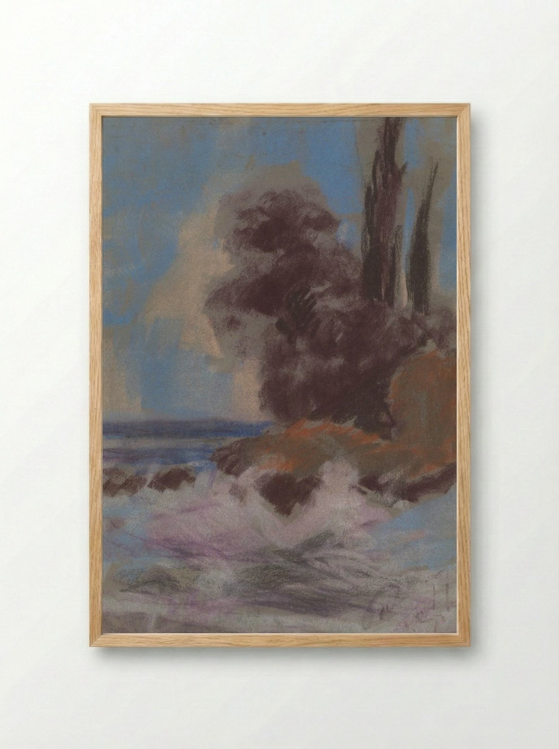 Winter River Landscape - Zolo Palugyay - Framed Print Wood