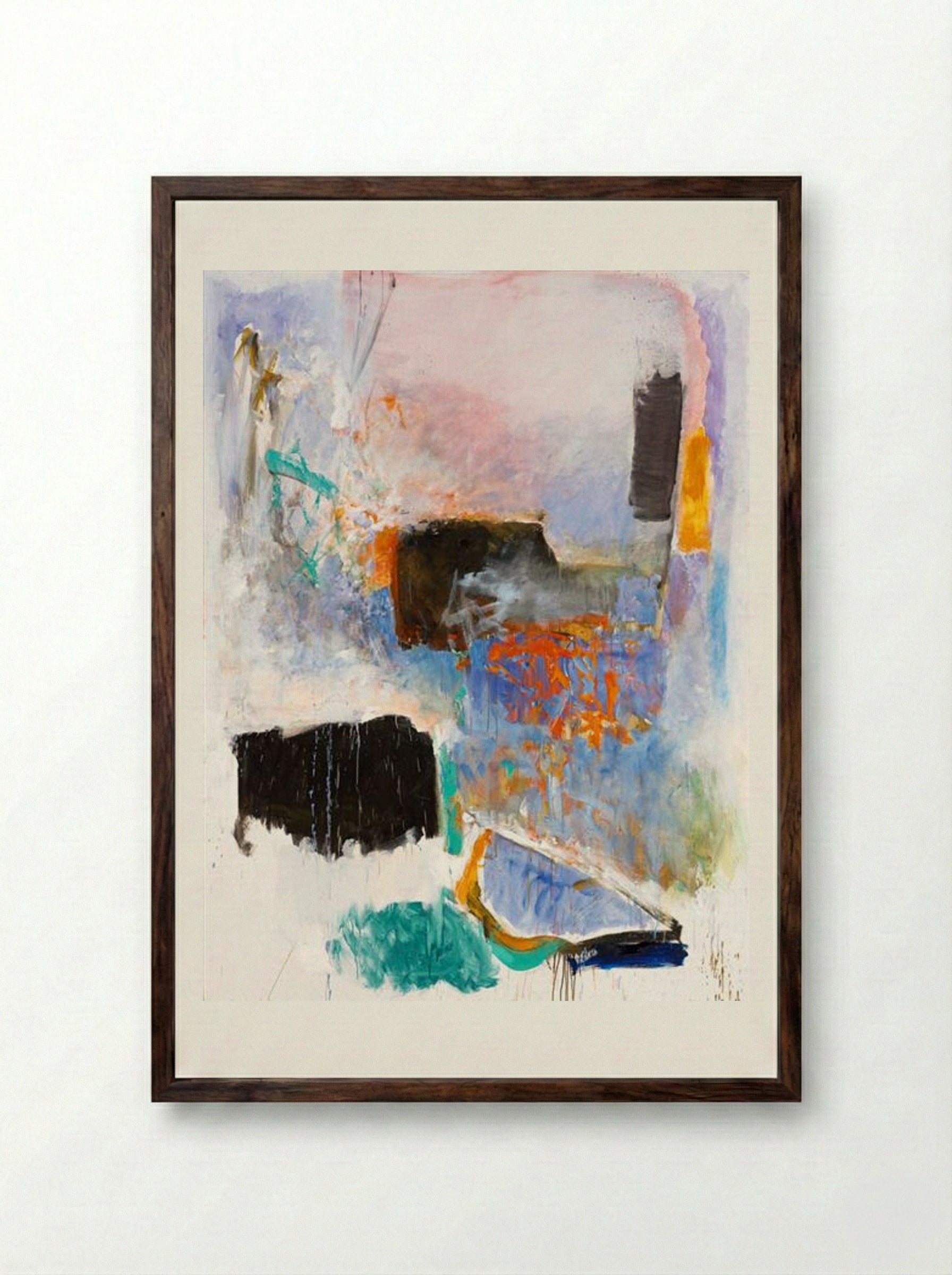 Mooring - Joan Mitchell - Framed Print Dark Wood