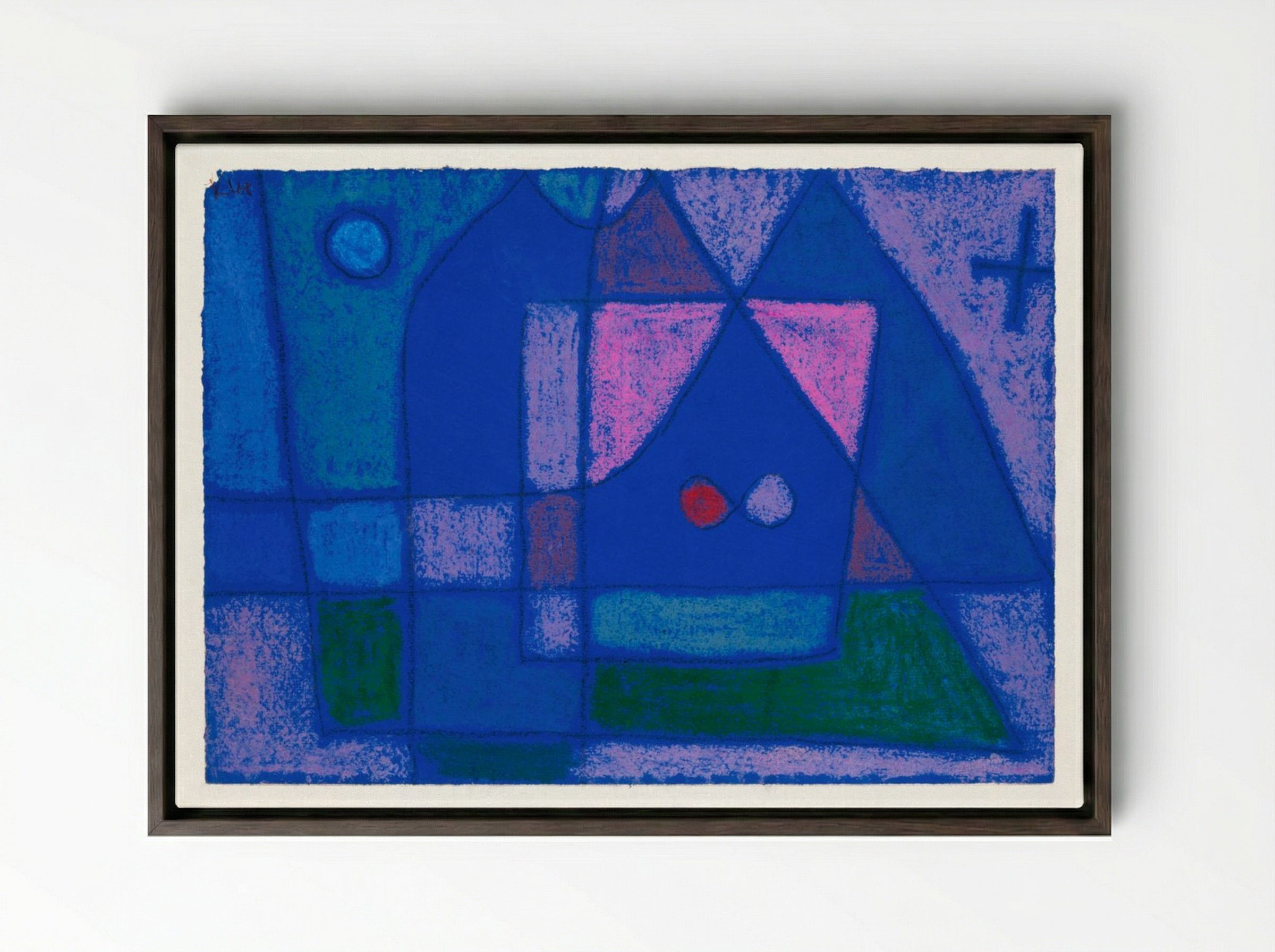 A Little Room in Venice - Paul Klee - Framed Canvas Dark Wood