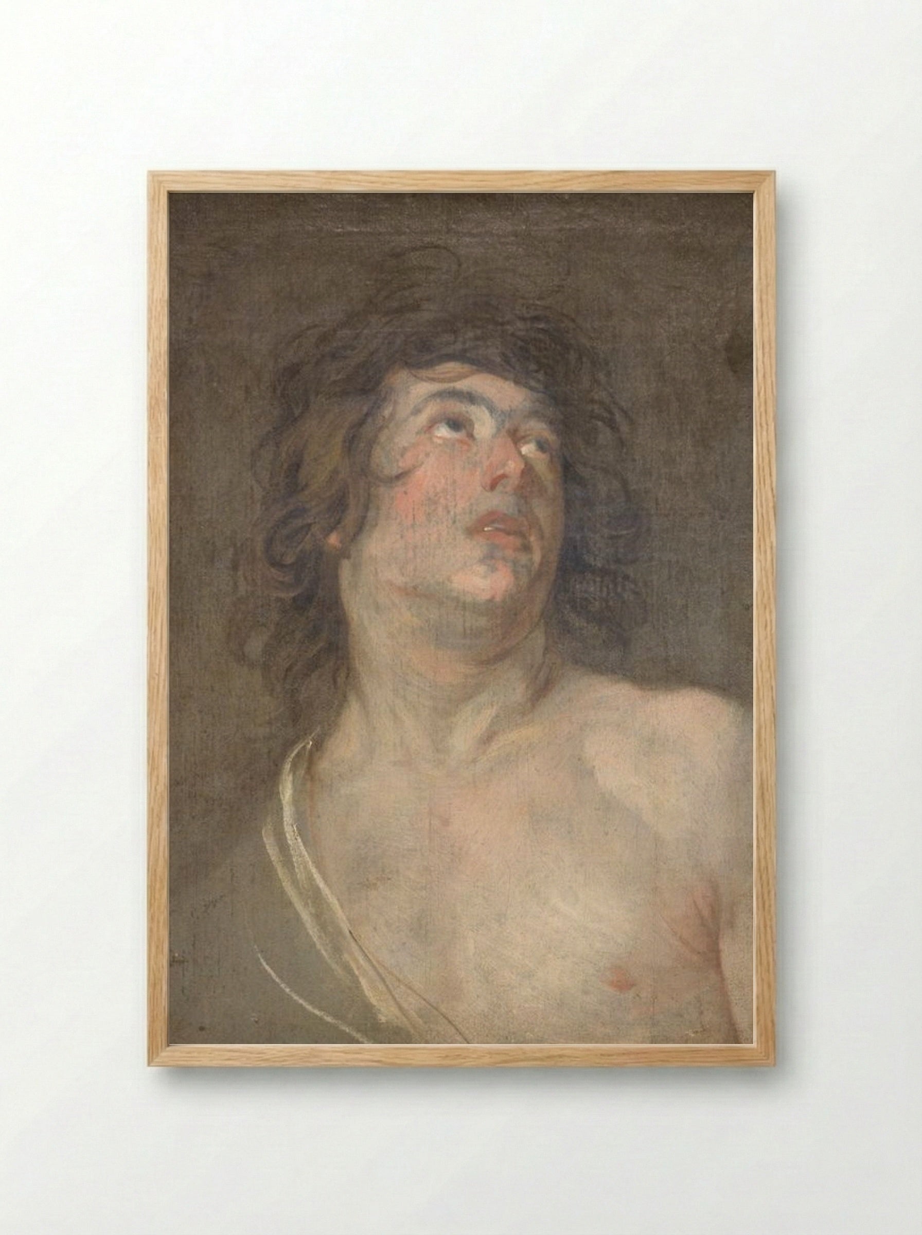 Study for Saint Sebastian - Anthony van Dyck - Framed Print Wood