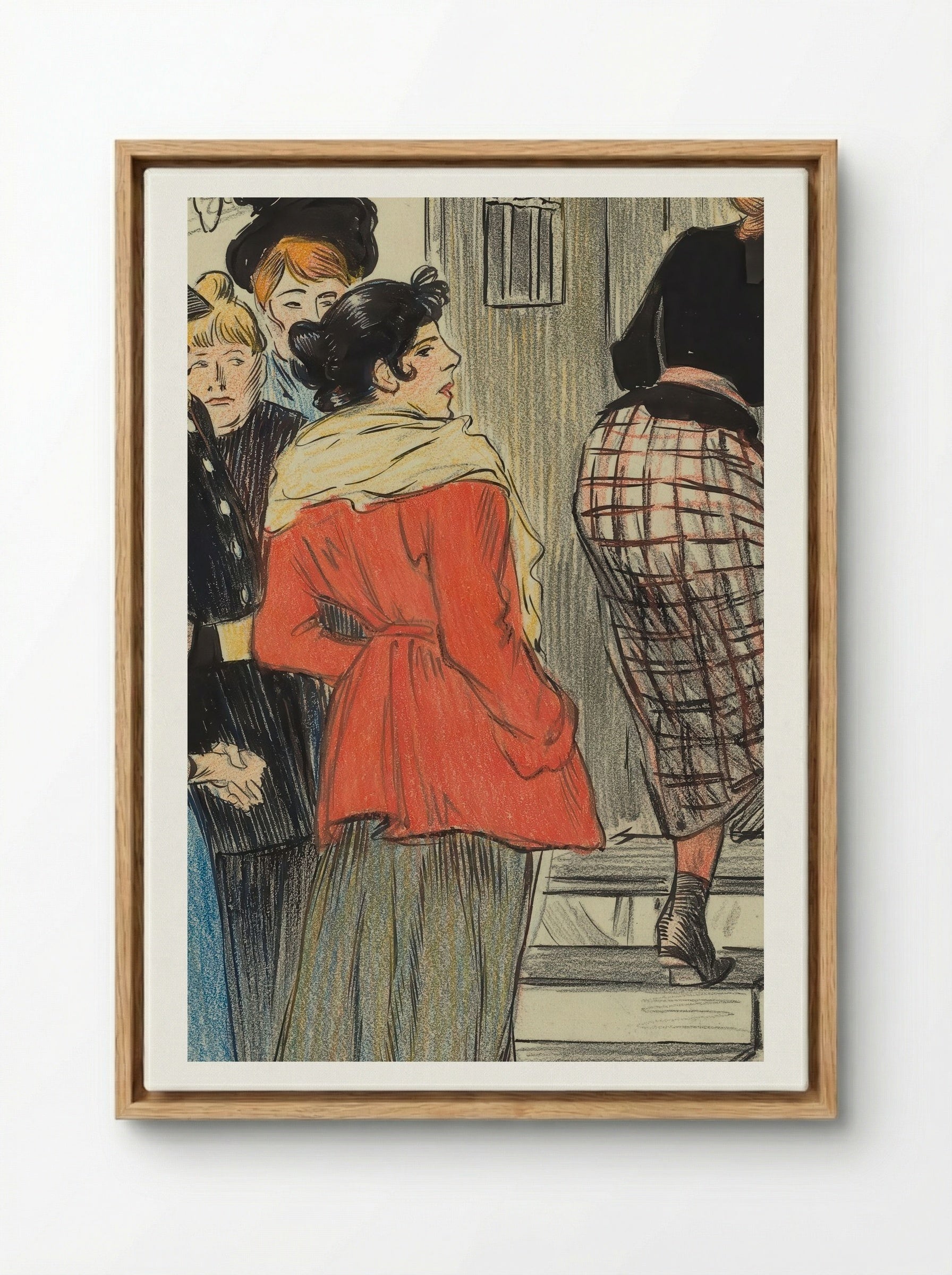 La Rafle - Théophile Alexandre Steinlen - Framed Canvas Wood