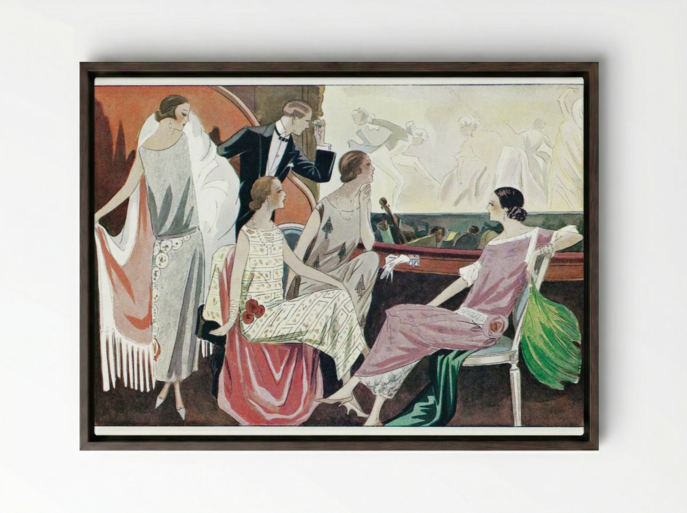 Opera Comique - Edward Henry Molyneux - Framed Canvas Dark Wood