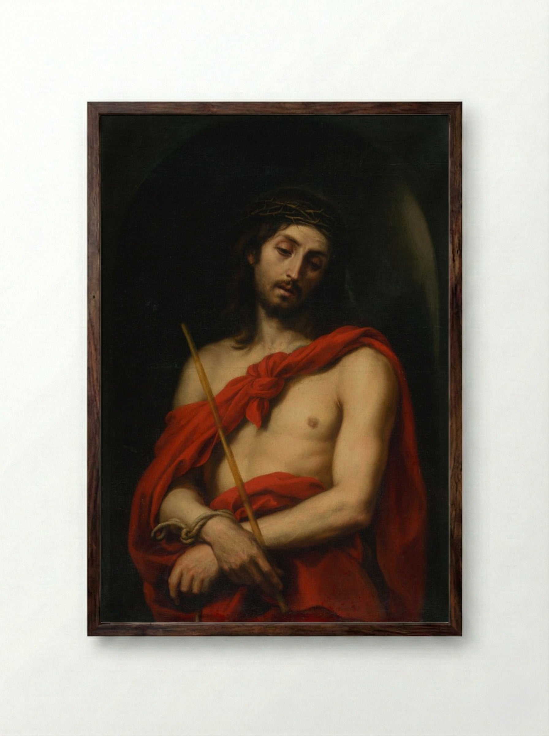 Ecce Homo - Bartolomé Esteban Murillo - Framed Print Dark Wood