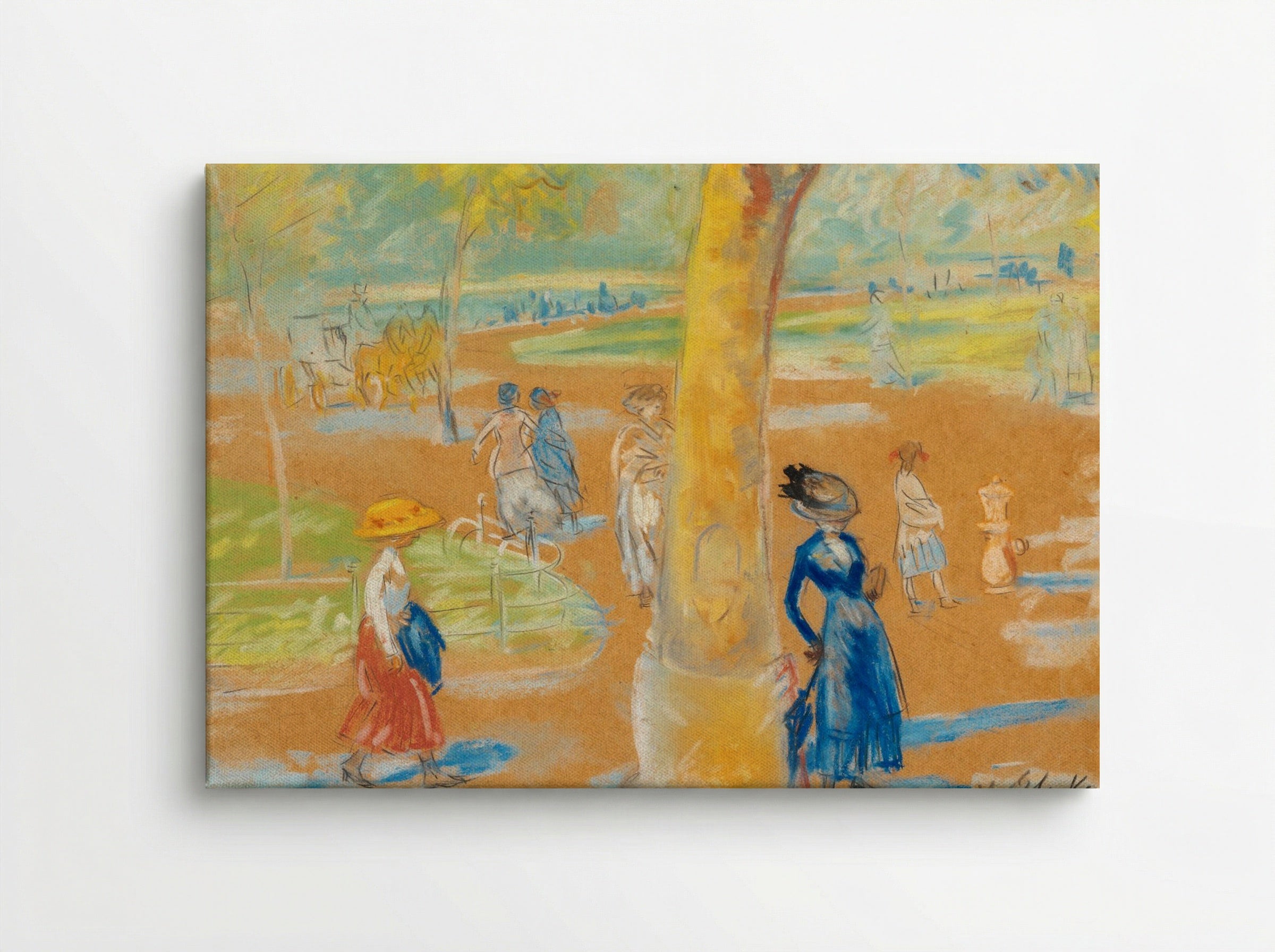 Woman with Umbrella, Washington Square - William James Glackens - Canvas