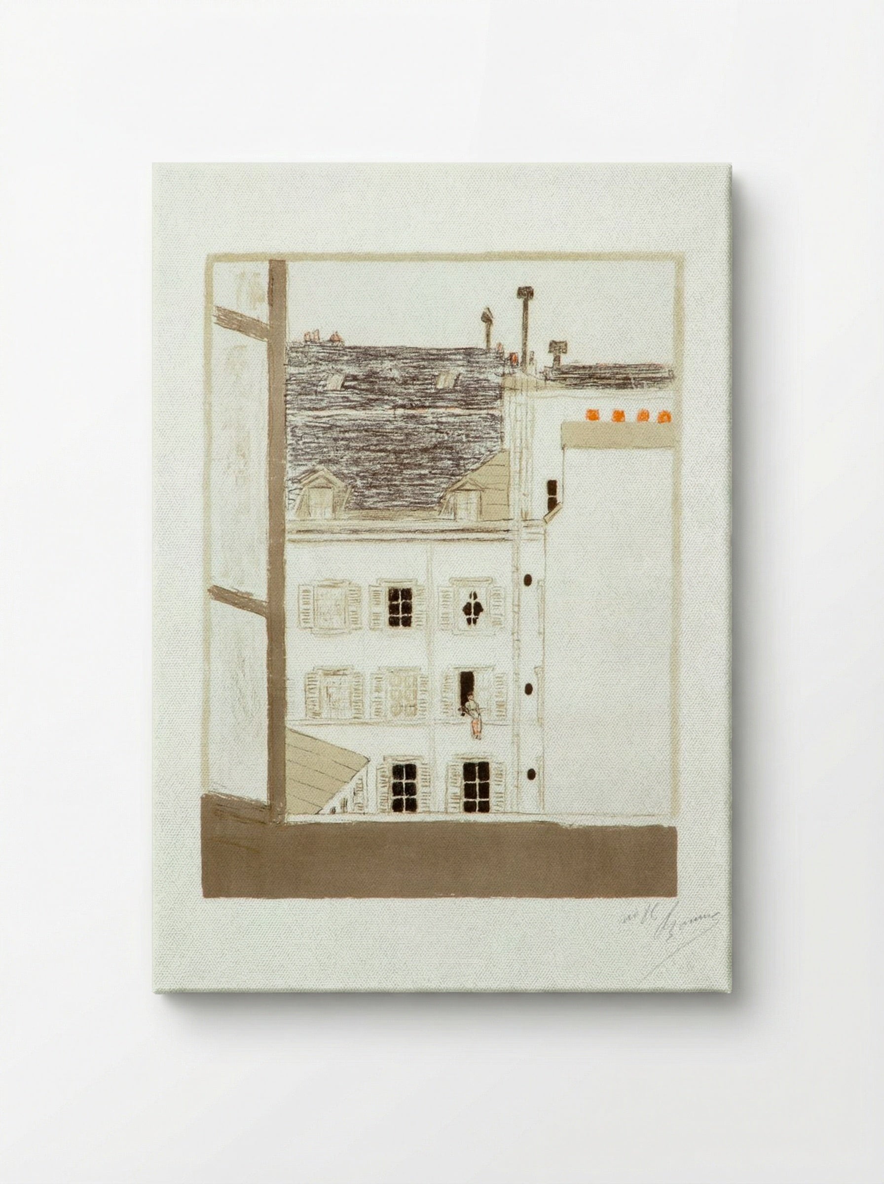 House in the Courtyard (from 'Some Aspects of Life in Paris') - Pierre Bonnard - Canvas