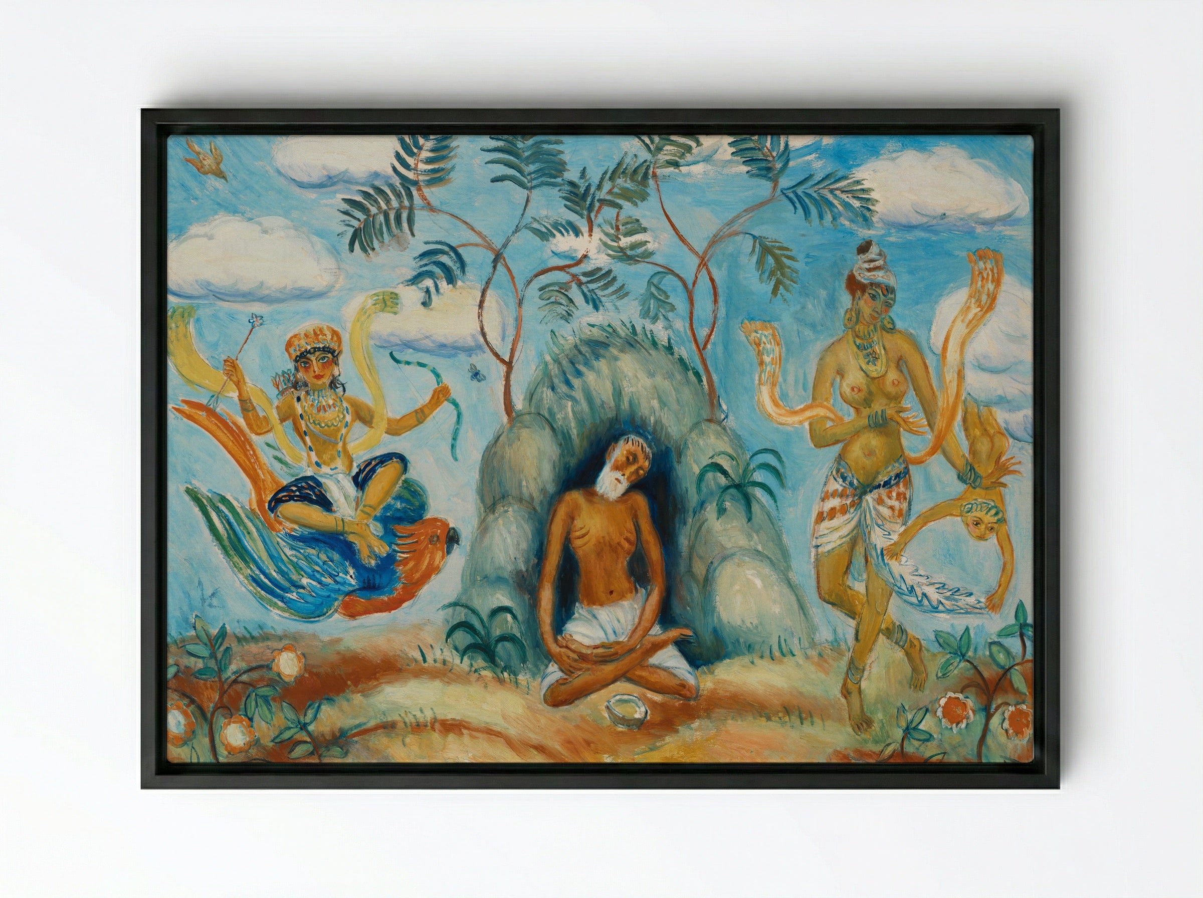 Decoration - William James Glackens - Framed Canvas Black