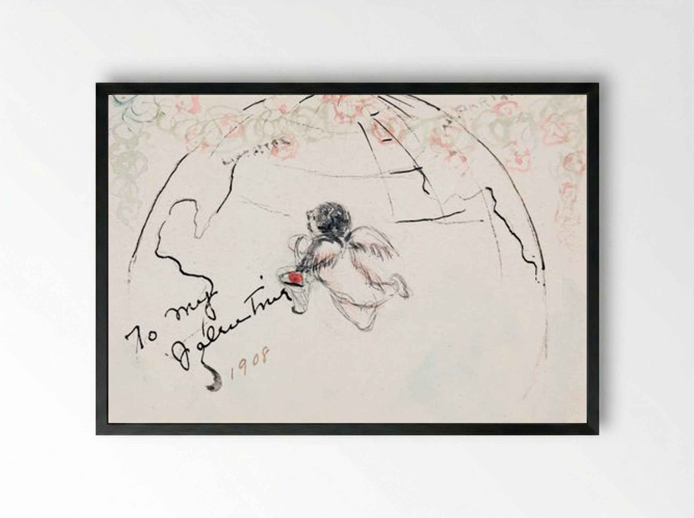 To My Valentine - Charles Demuth - Framed Print Black