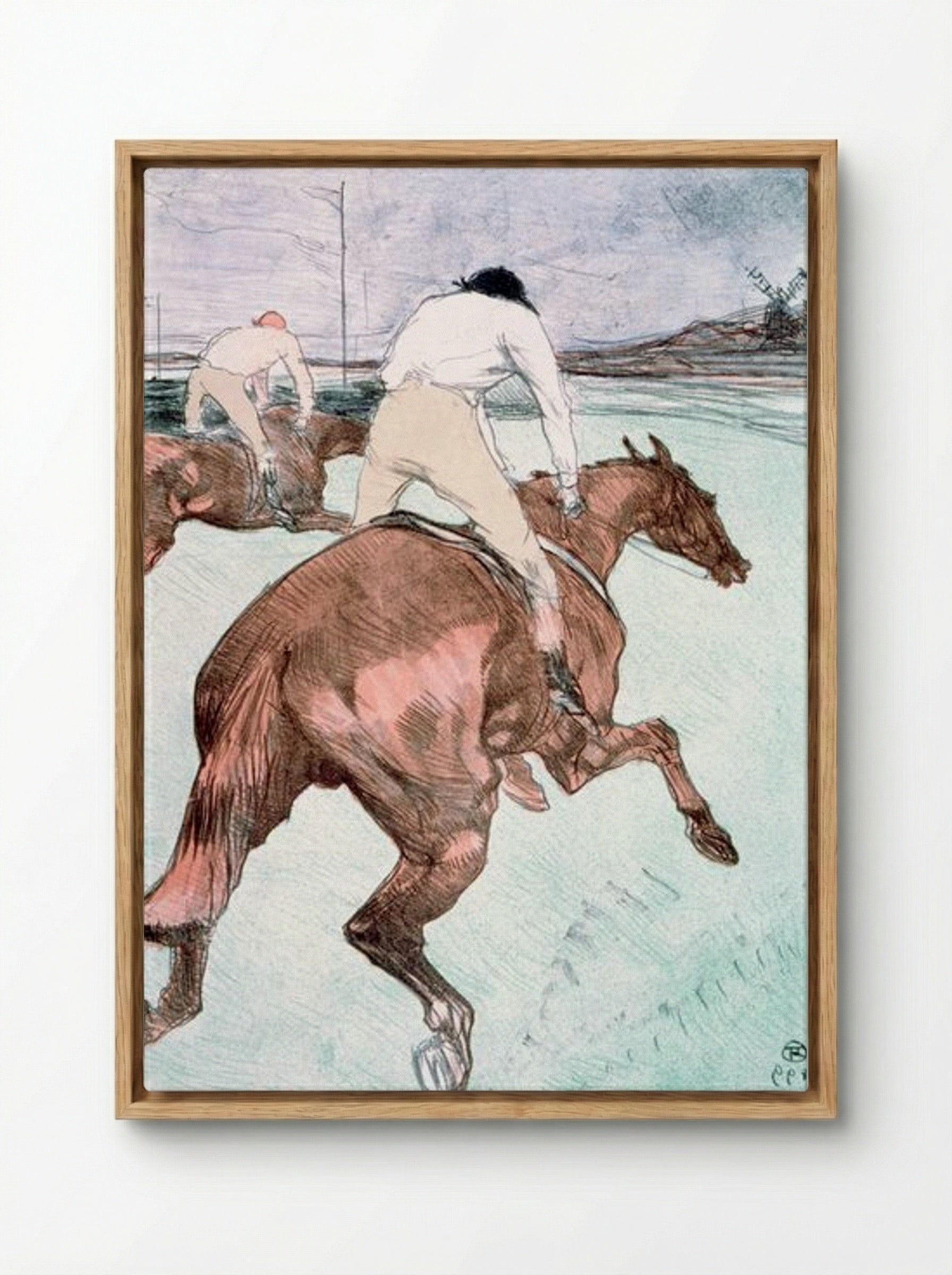 The Jockey - Henri de Toulouse-Lautrec - Framed Canvas Wood