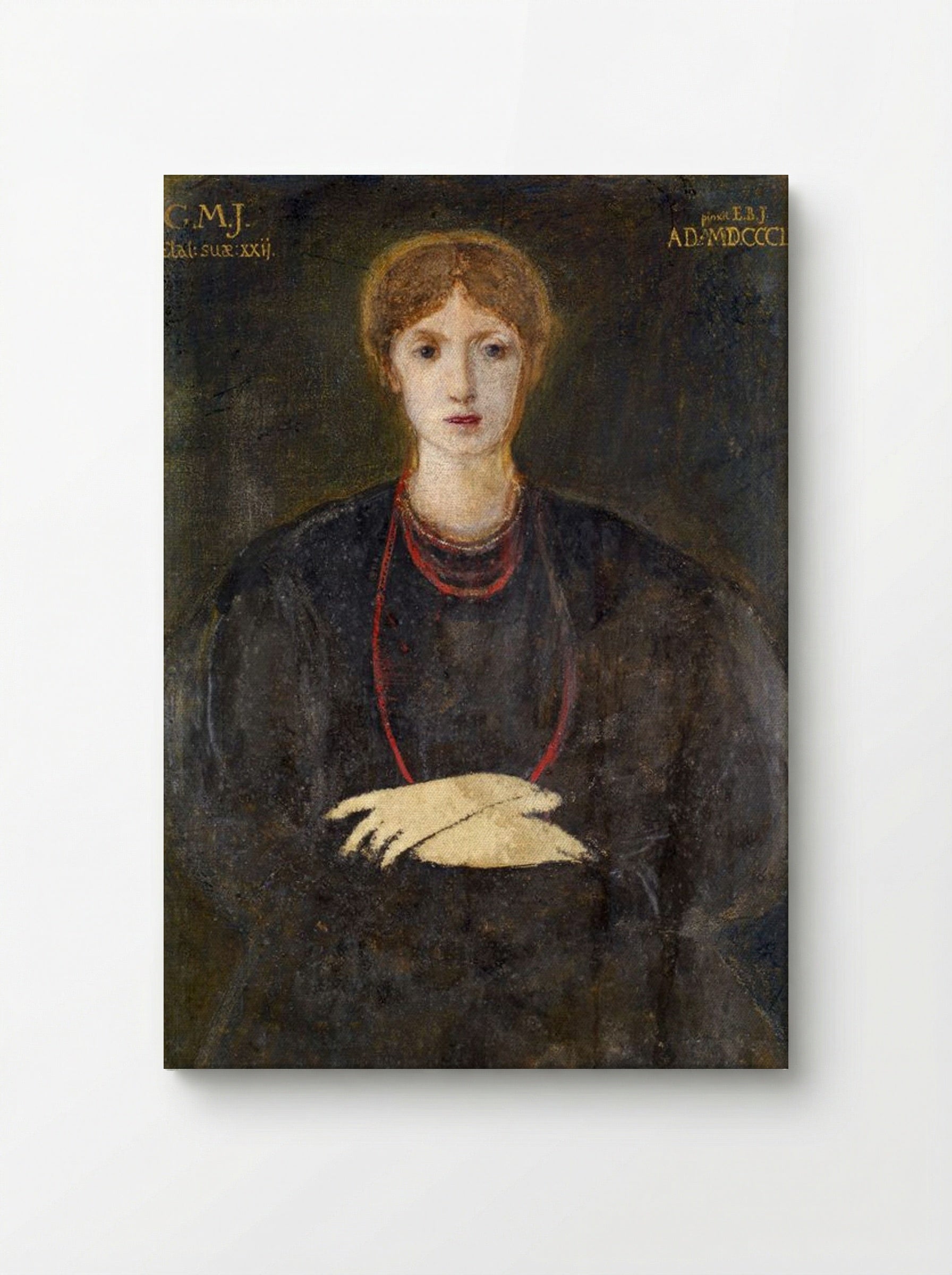 Portrait of Georgiana Burne-Jones at Age 22 - Edward Burne-Jones - Canvas
