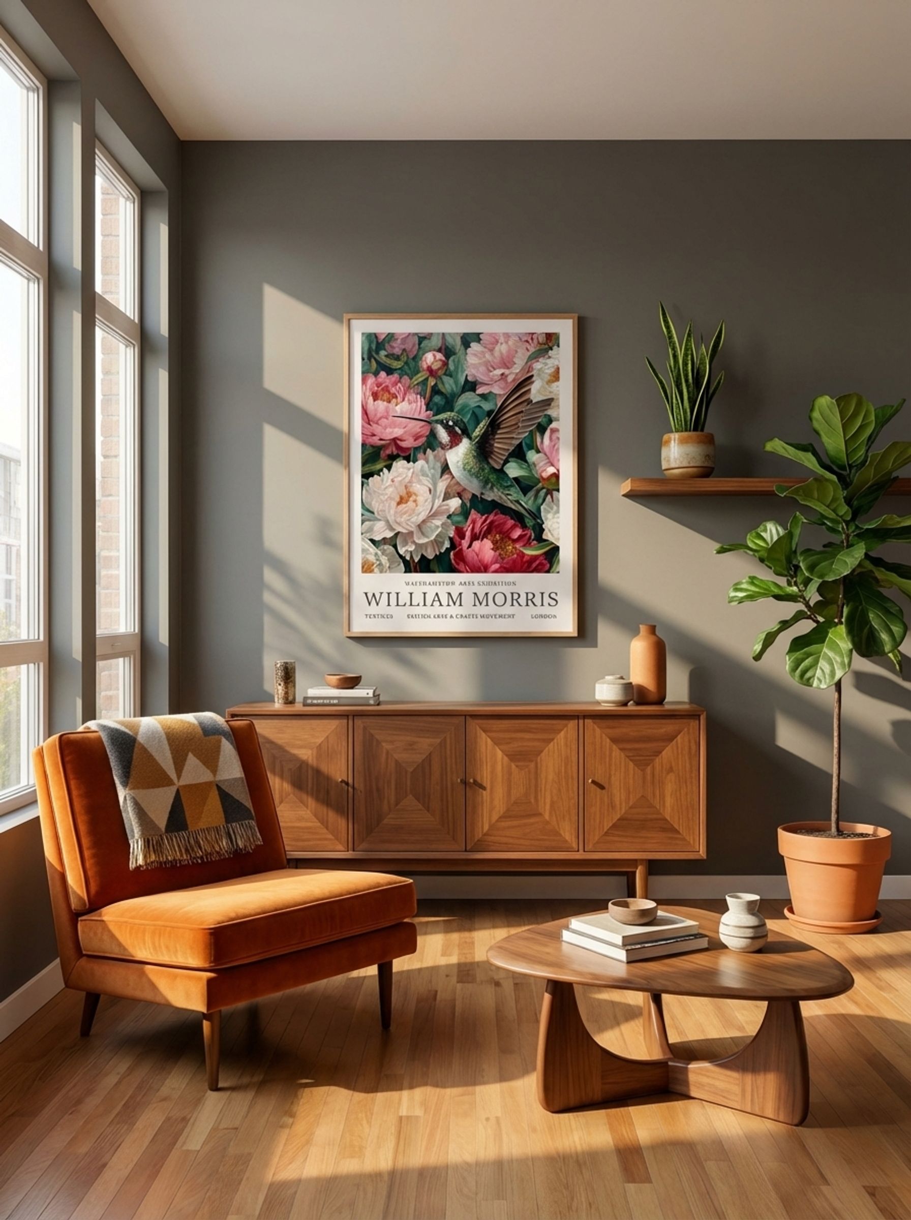 Peony Hummingbird Flight - William Morris - Lifestyle