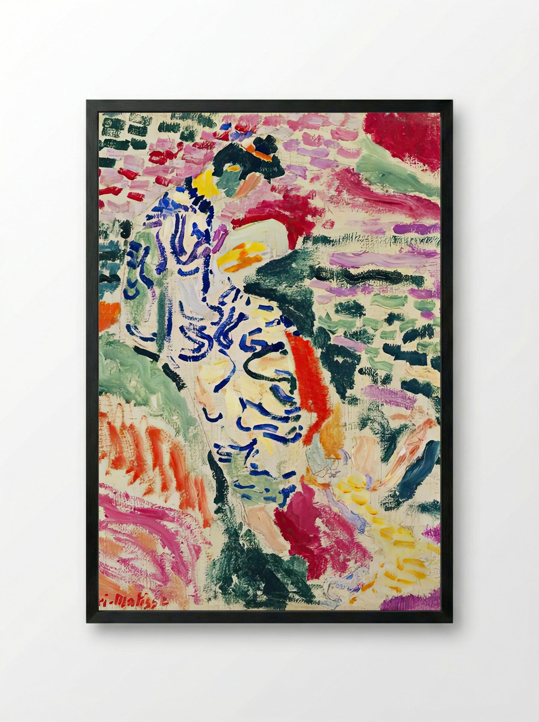 La Japonaise by Henri Matisse – Fauvist Figurative Orientalist Print - Framed Print Black
