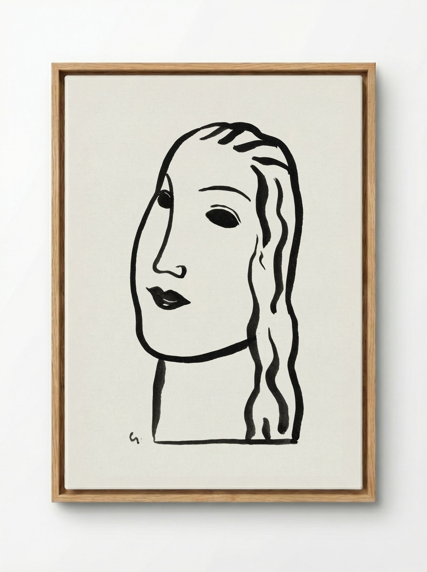 Woman's Head - Leo Gestel - Framed Canvas Wood