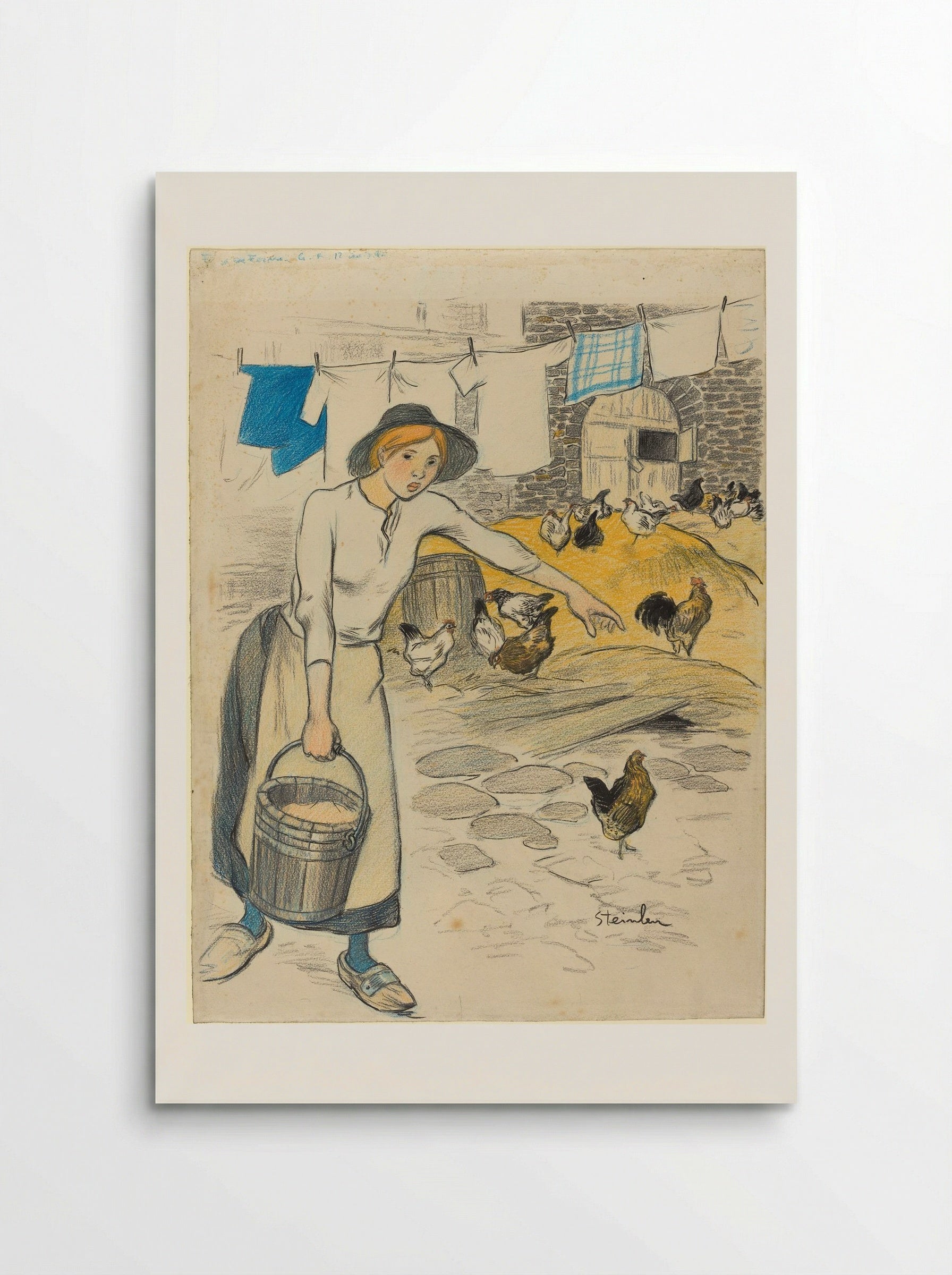 Fille de Ferme - Théophile Alexandre Steinlen - Poster