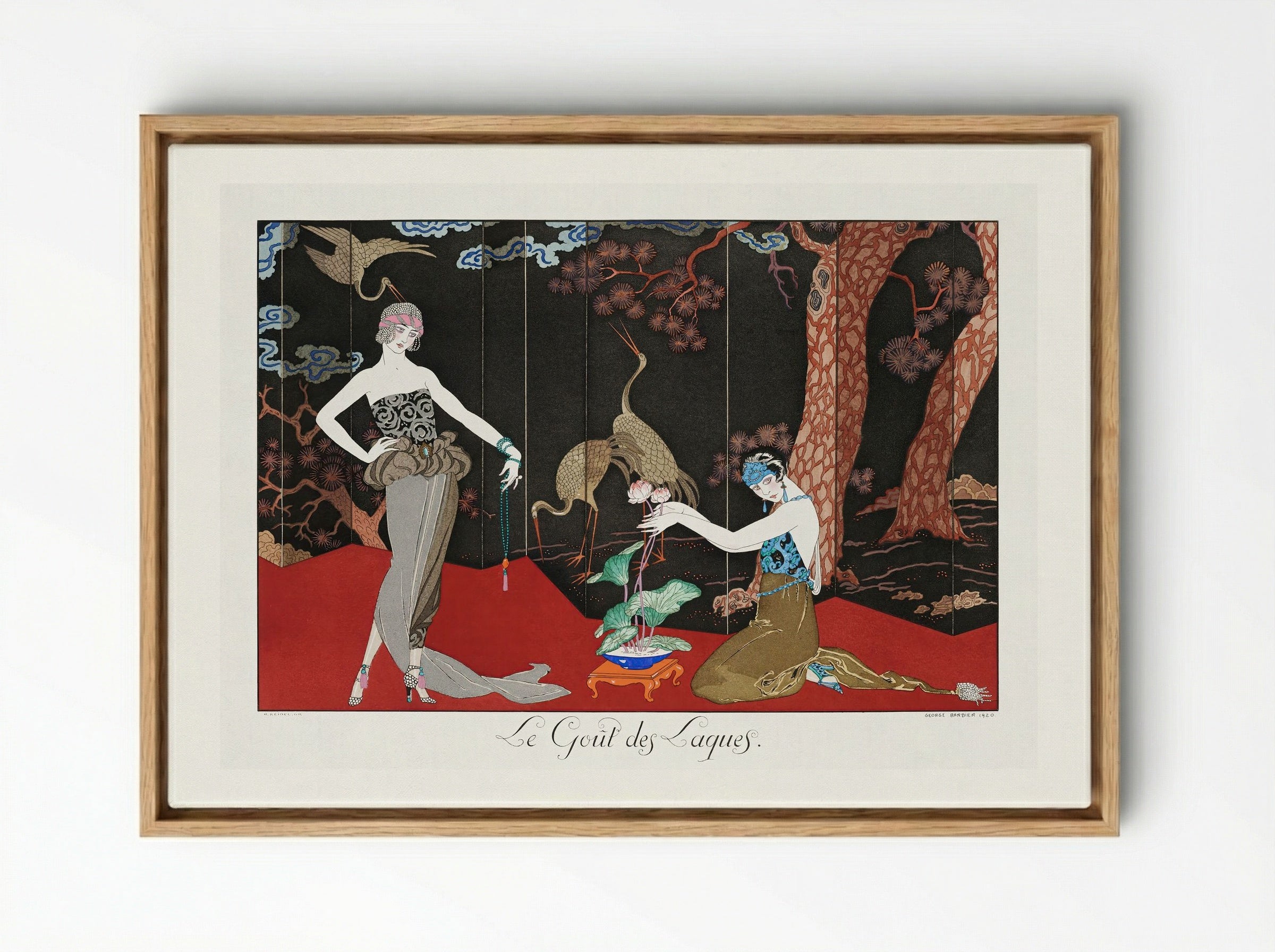 Le Goût des Laques - George Barbier - Framed Canvas Wood