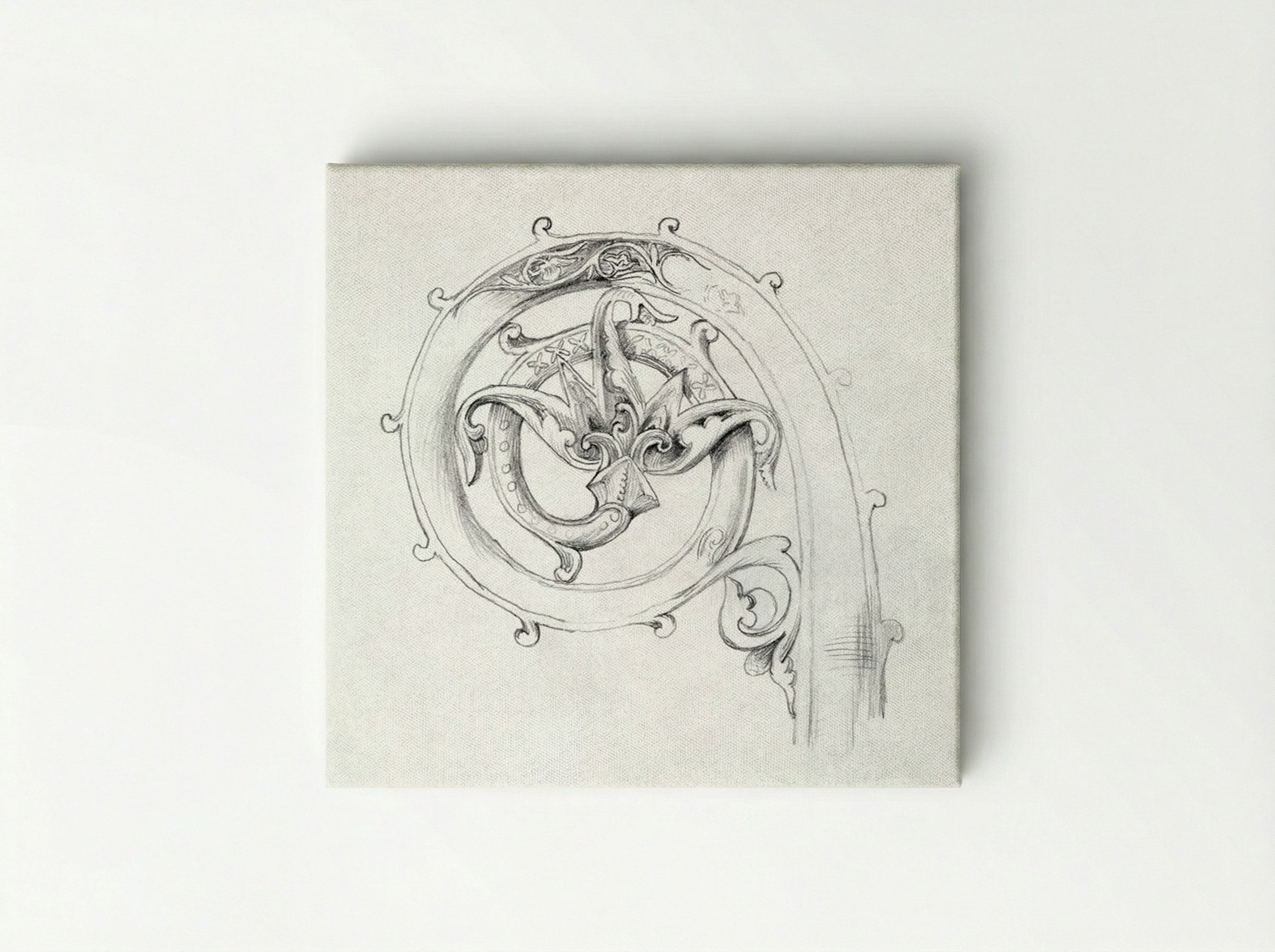 Sketch of Byzantine Ornament - Edward Burne-Jones - Canvas