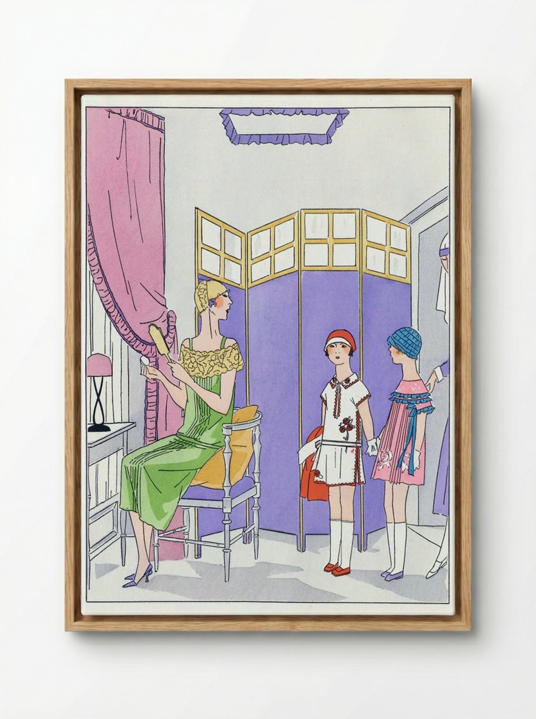 Woman at the Dressing Table - Maggy Rouff - Framed Canvas Wood