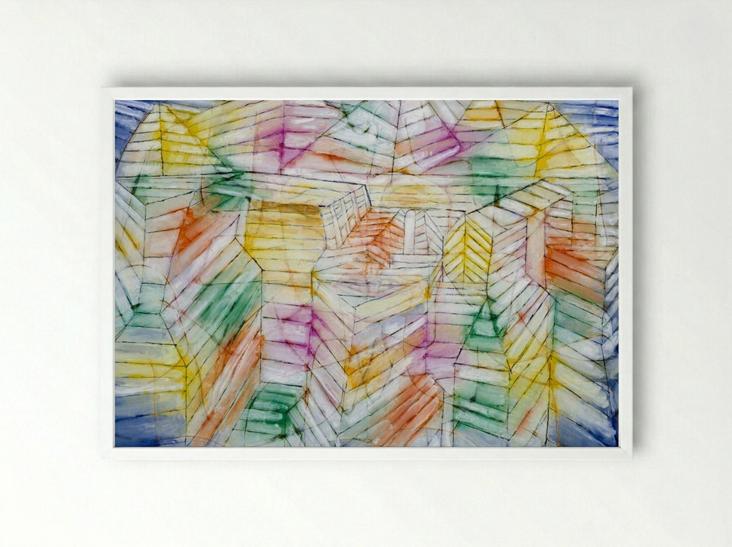 Theater, Mountain, Construction - Paul Klee - Framed Print White