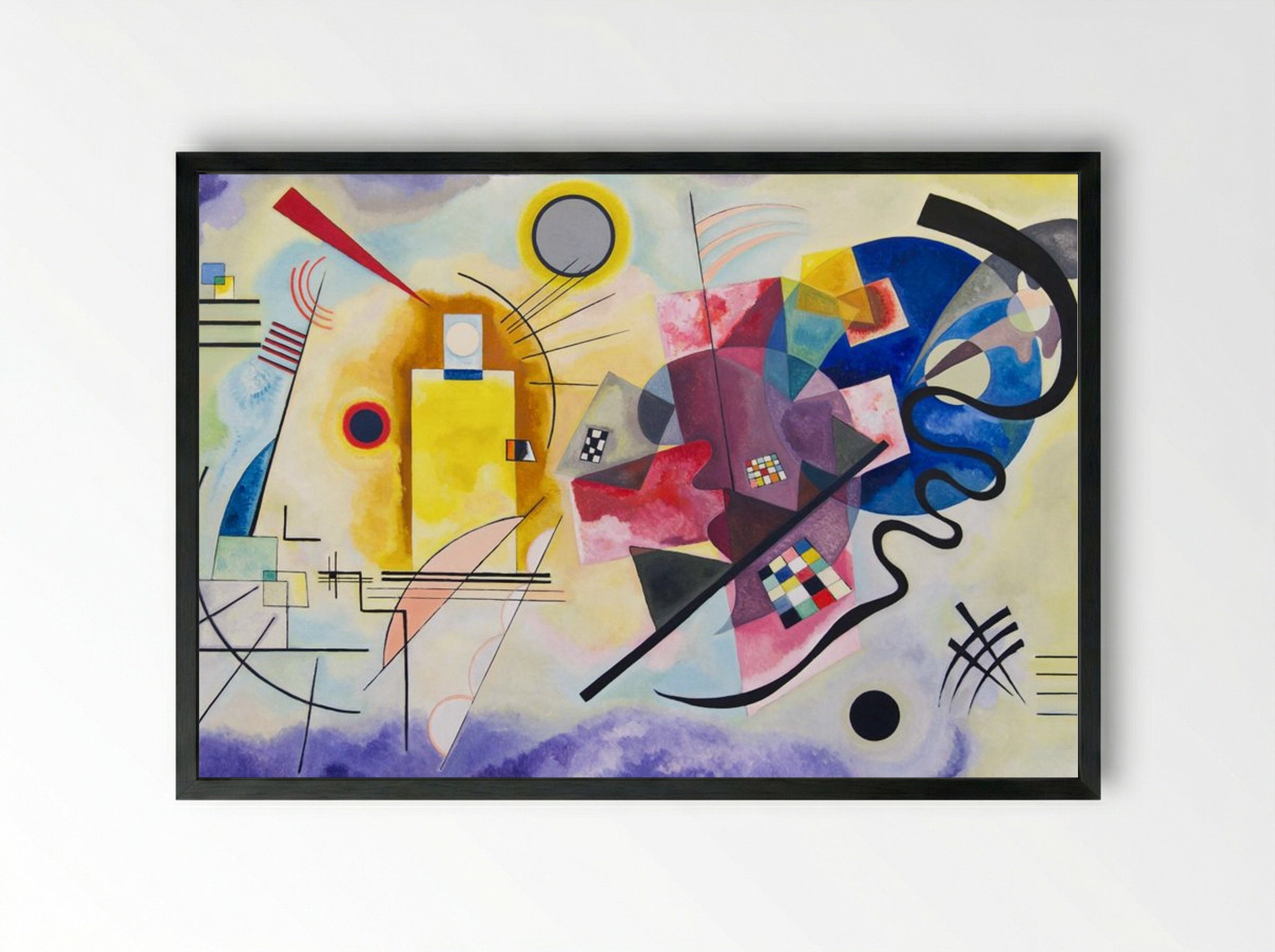 Yellow-Red-Blue - Wassily Kandinsky - Framed Print Black
