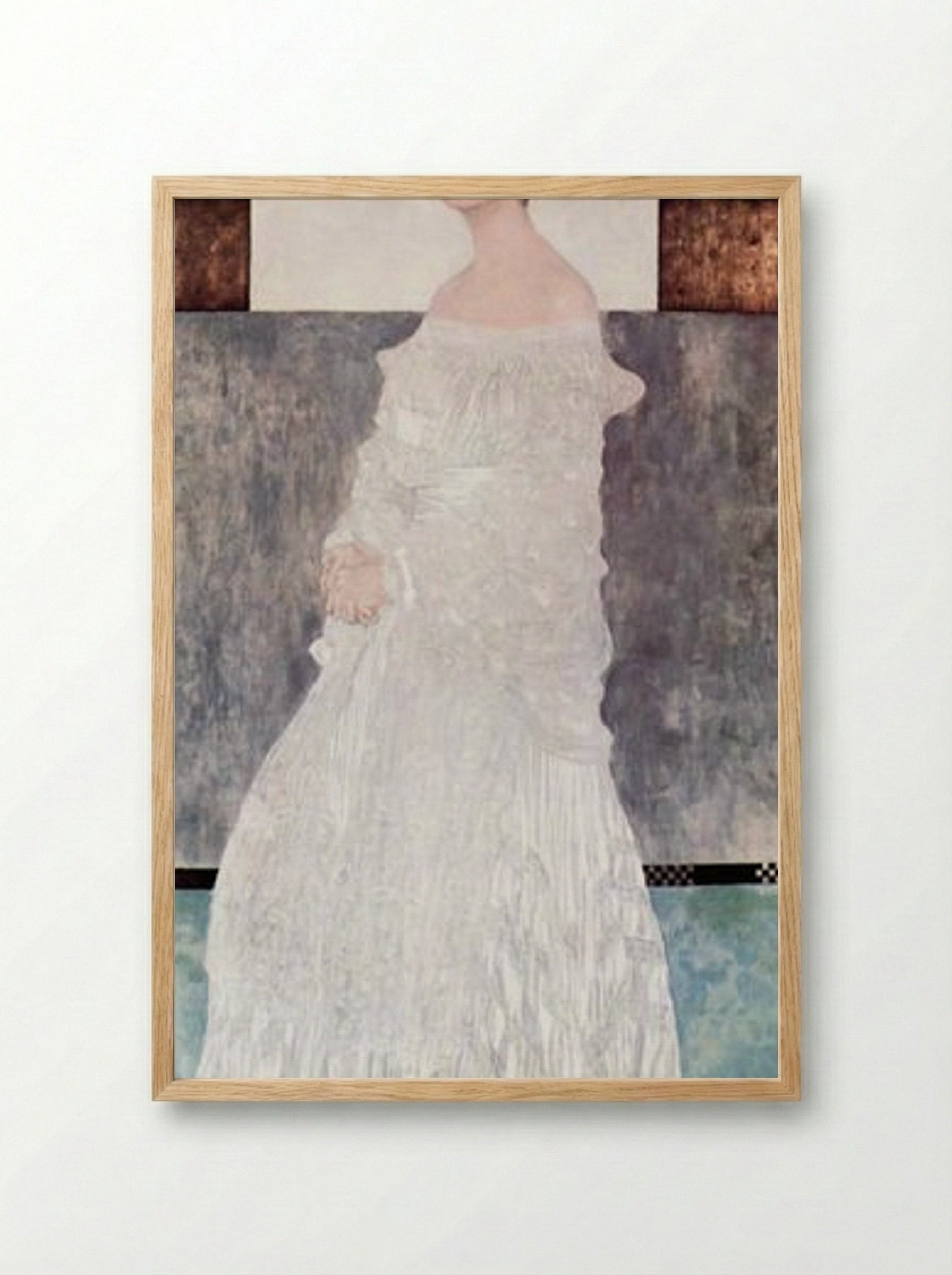 Portrait of Margaret Stonborough-Wittgenstein - Gustav Klimt - Framed Print Wood