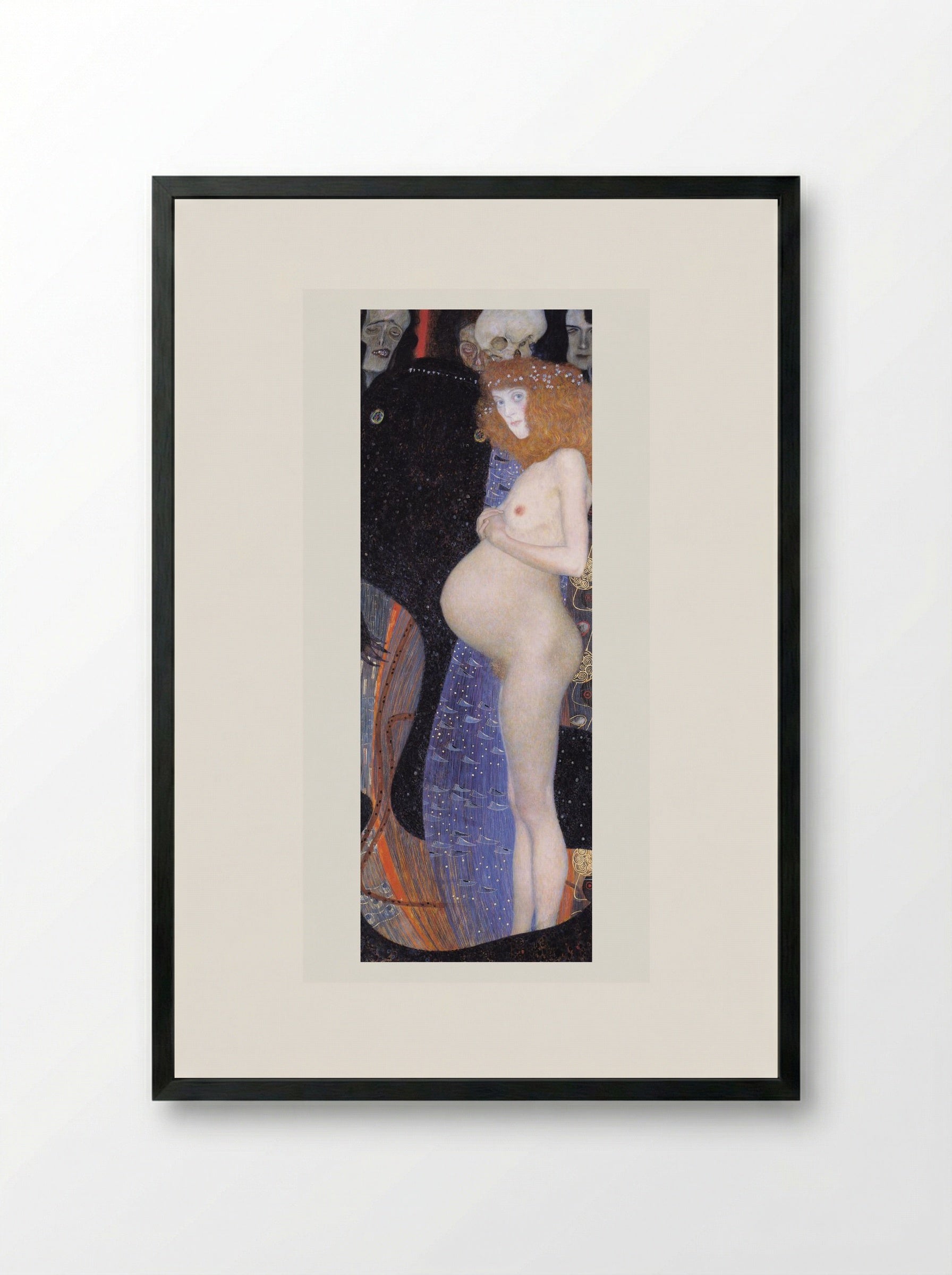 Hope I - Gustav Klimt - Framed Print Black