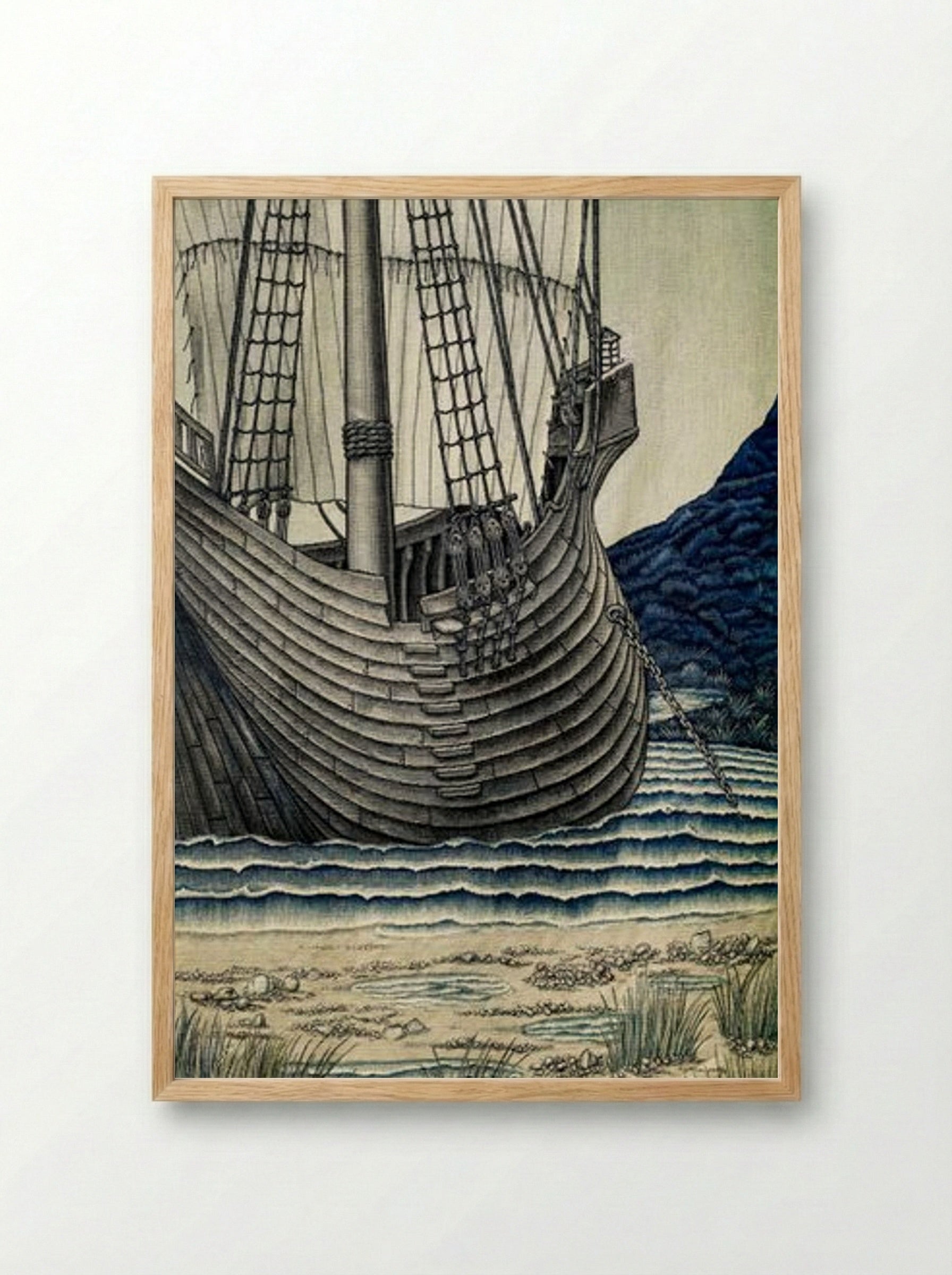 The Ship - William Morris - Framed Print Wood