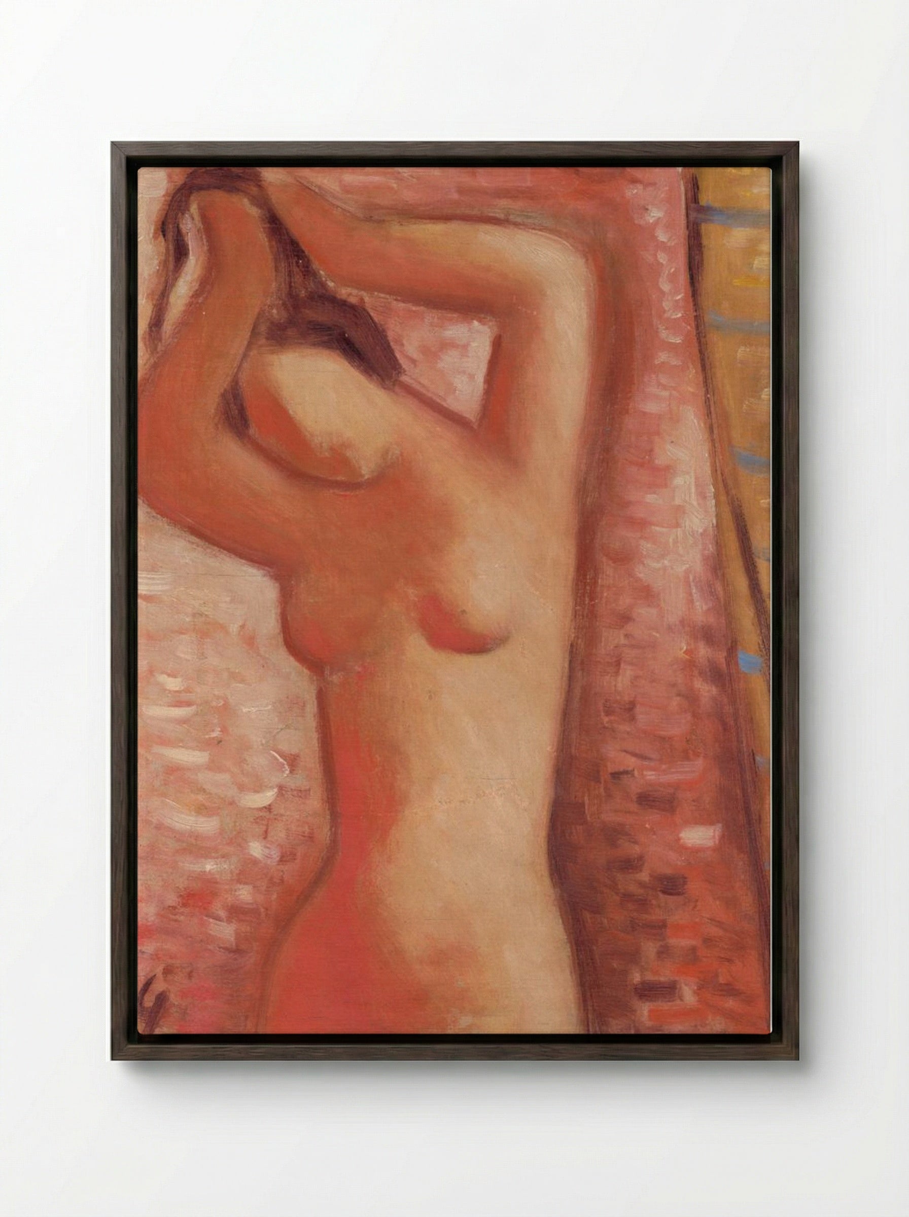 After Bath - Mikuláš Galanda - Framed Canvas Dark Wood