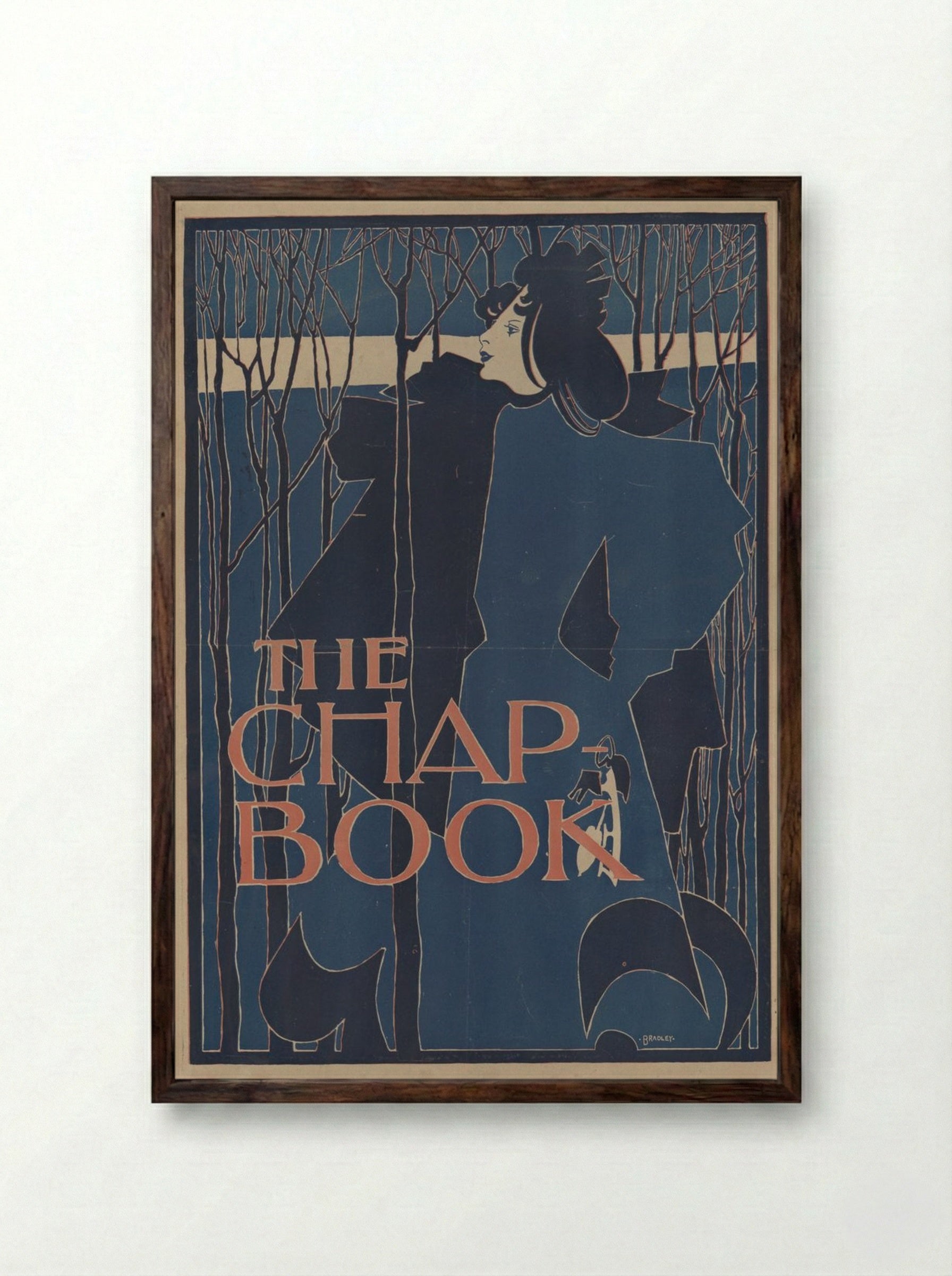 The Chap-Book - Will H. Bradley - Framed Print Dark Wood