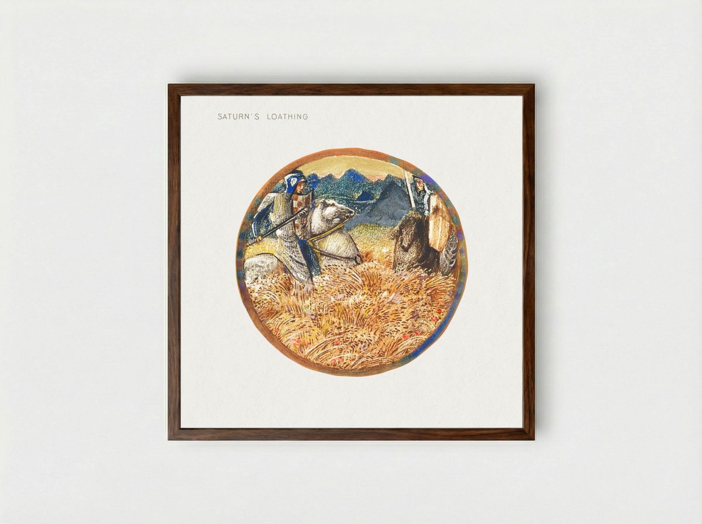 Saturn's Loathing, from The Flower Book - Edward Burne-Jones - Framed Print Dark Wood