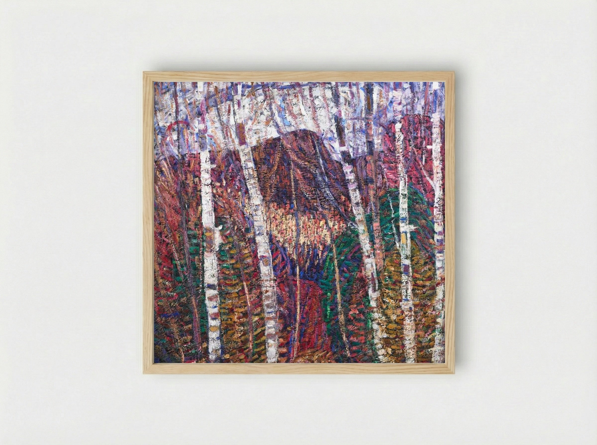 White Birches - Marsden Hartley - Framed Print Wood